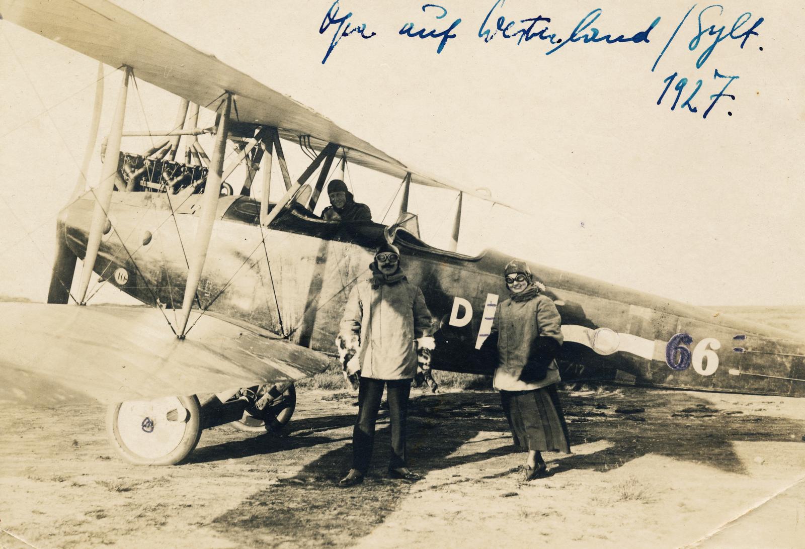 1927, Farkas Lóránt, Best of, biplane, woman, pilot, Fortepan #233895