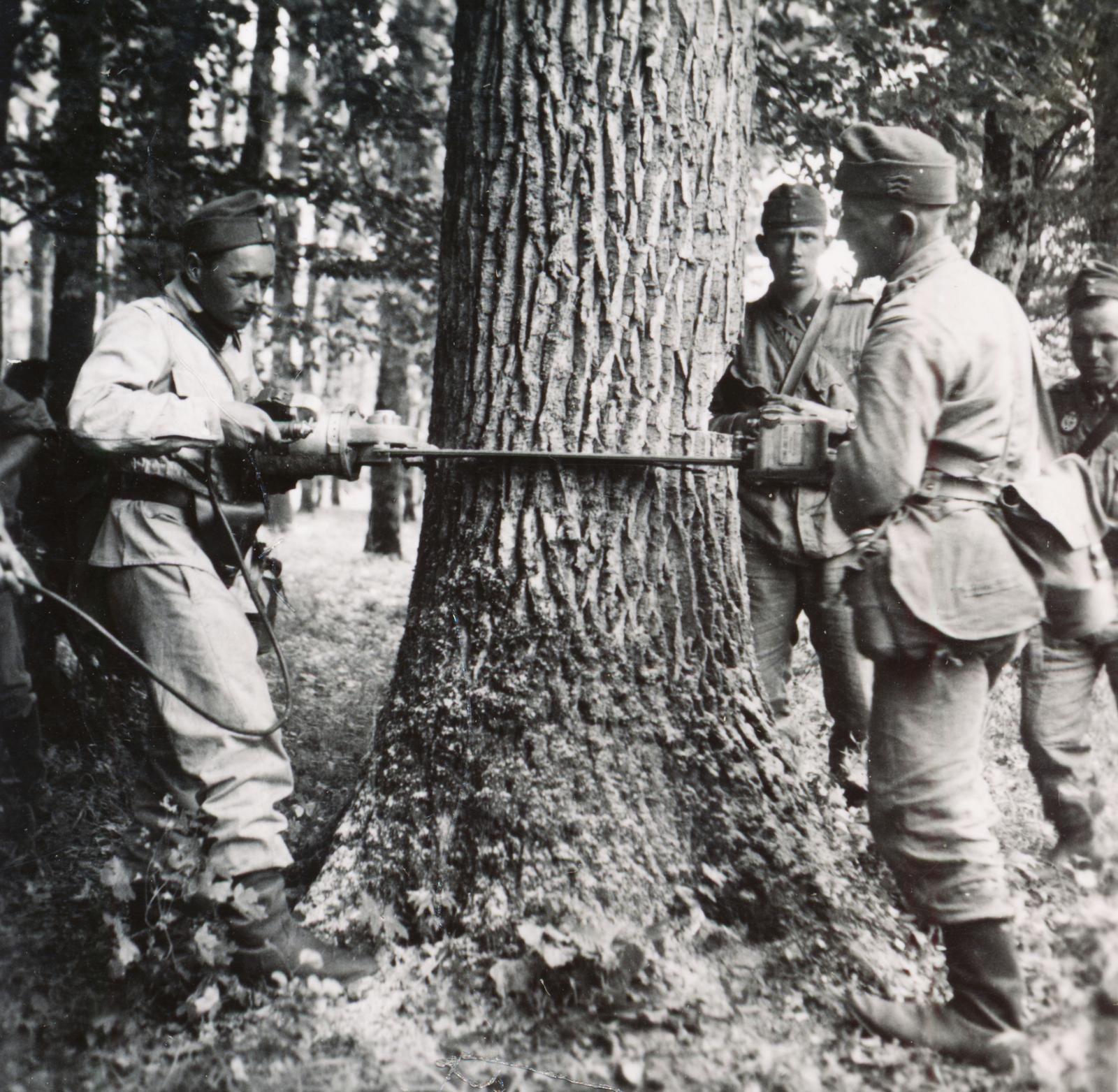 1942, Cserey Zoltán, saw, soldier, Fortepan #234003