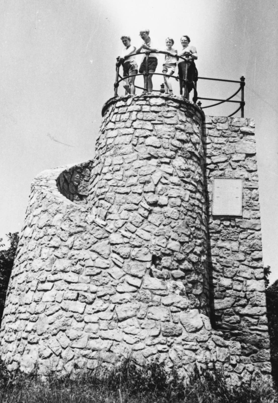 Hungary, Mecsek, Tubes, János-kilátó., 1968, Lelkes Ilka, lookout, Fortepan #234070