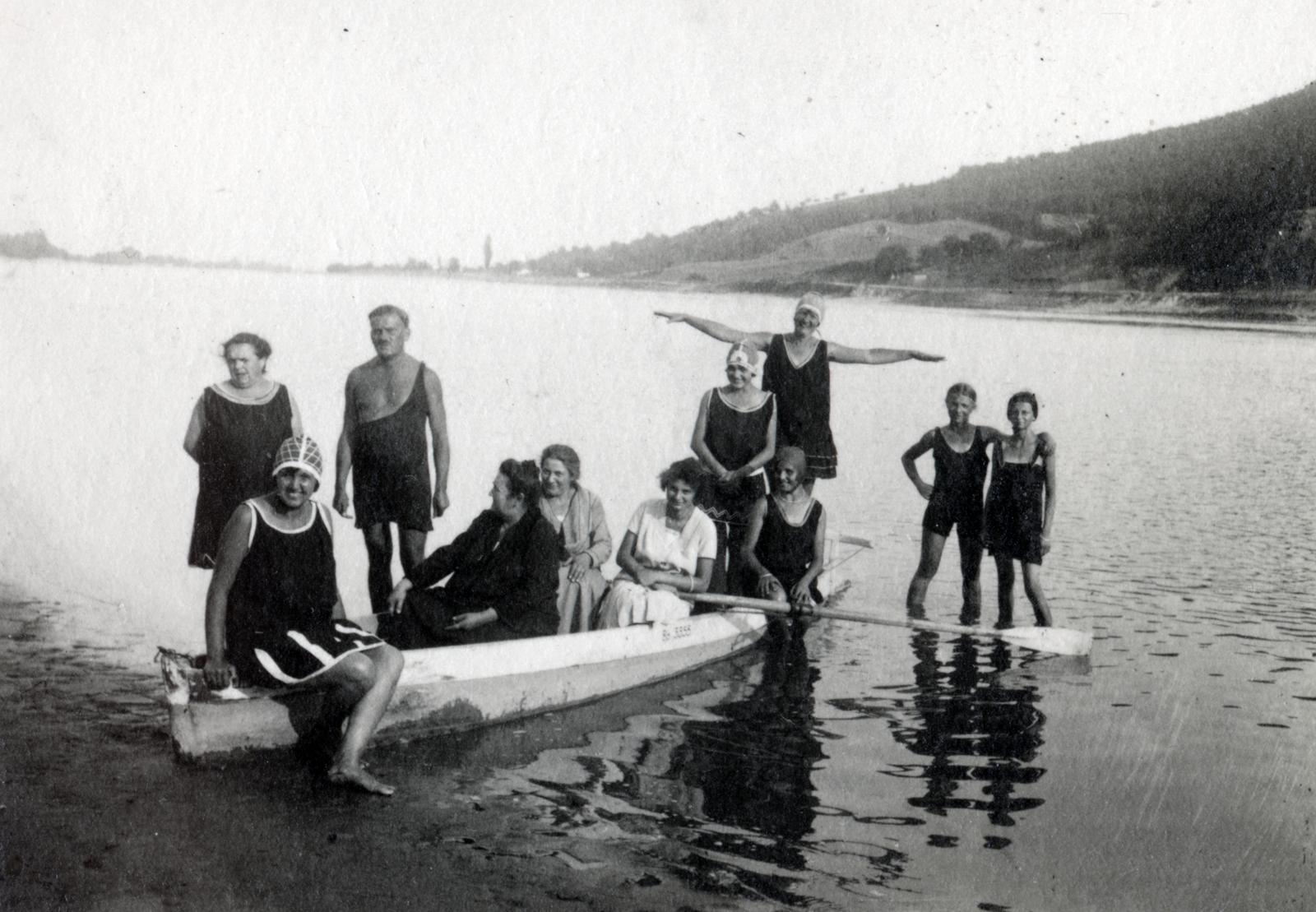 1930, Gödi Digitális Fotóarchívum, fürdőruha, vízpart, Fortepan #234214