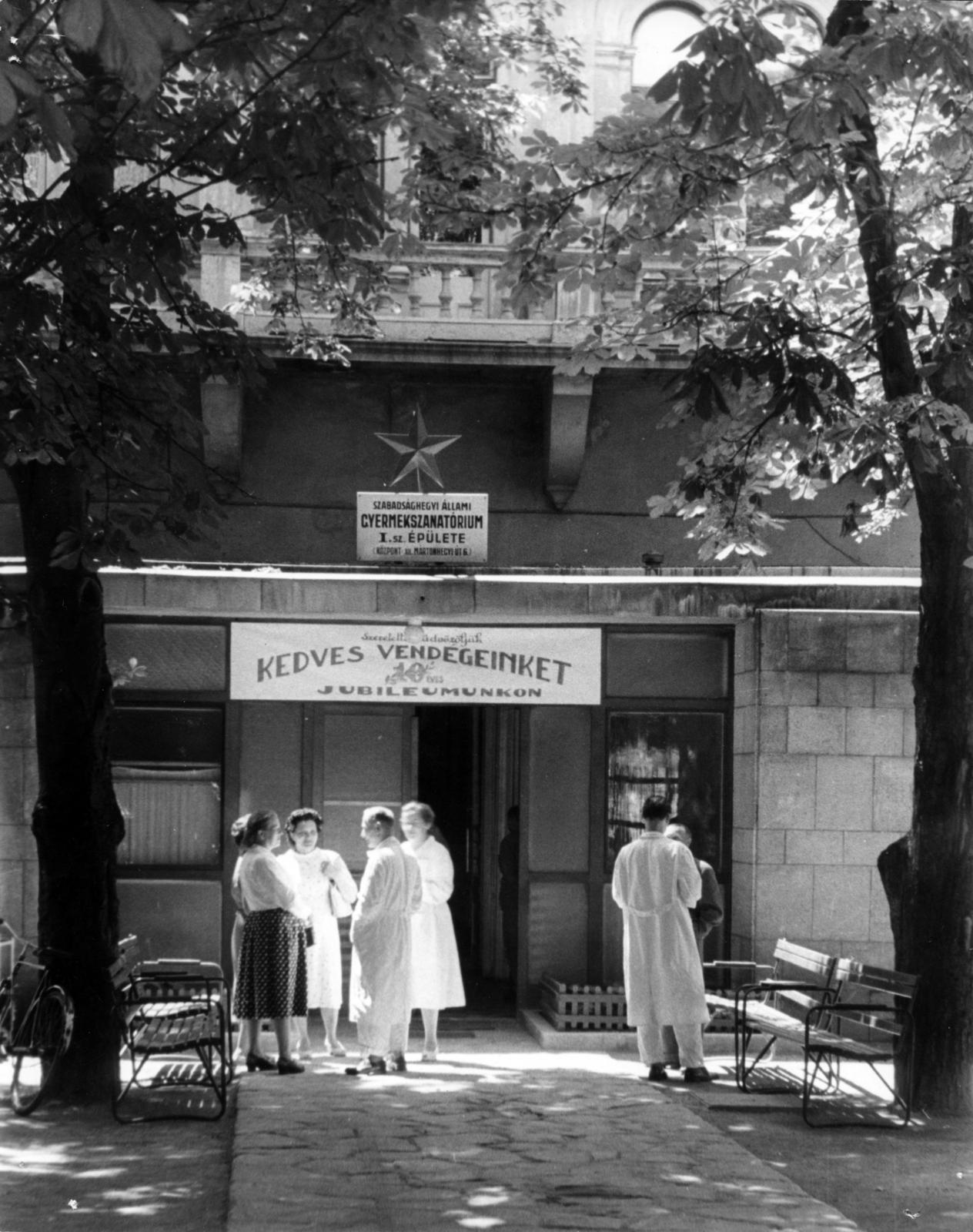 Magyarország, Budapest XII., Eötvös út 2., a Szabadsághegyi Állami Gyermekszanatórium I. számú épülete., 1958, Hegyvidéki Helytörténeti Gyűjtemény, Budapest, Fortepan #234688