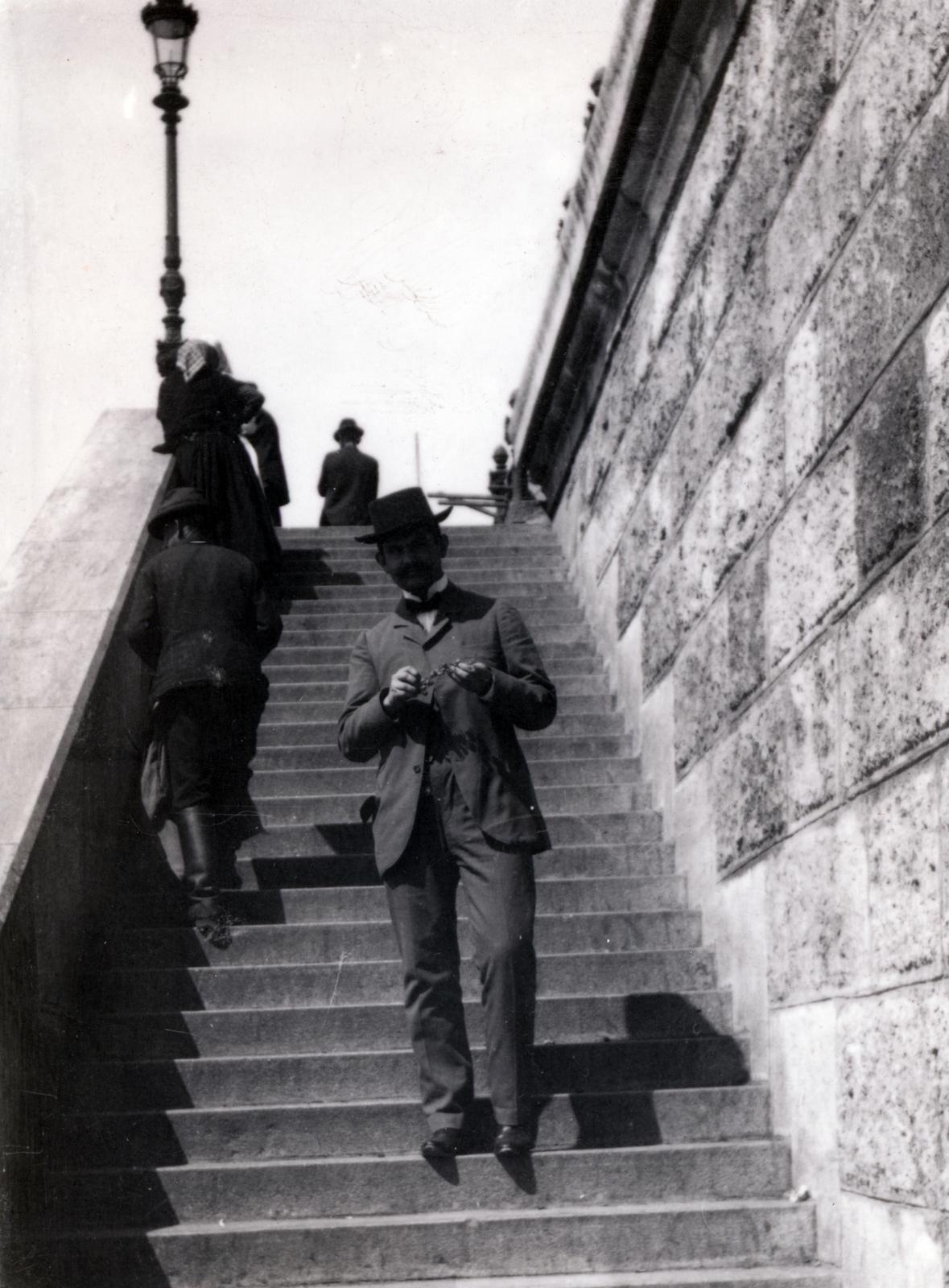 Hungary, Budapest IX., a felvétel a pesti alsó rakpart és a Fővám tér közötti lépcsőnél készült., 1901, Hegyvidéki Helytörténeti Gyűjtemény, Budapest, Fortepan #234772