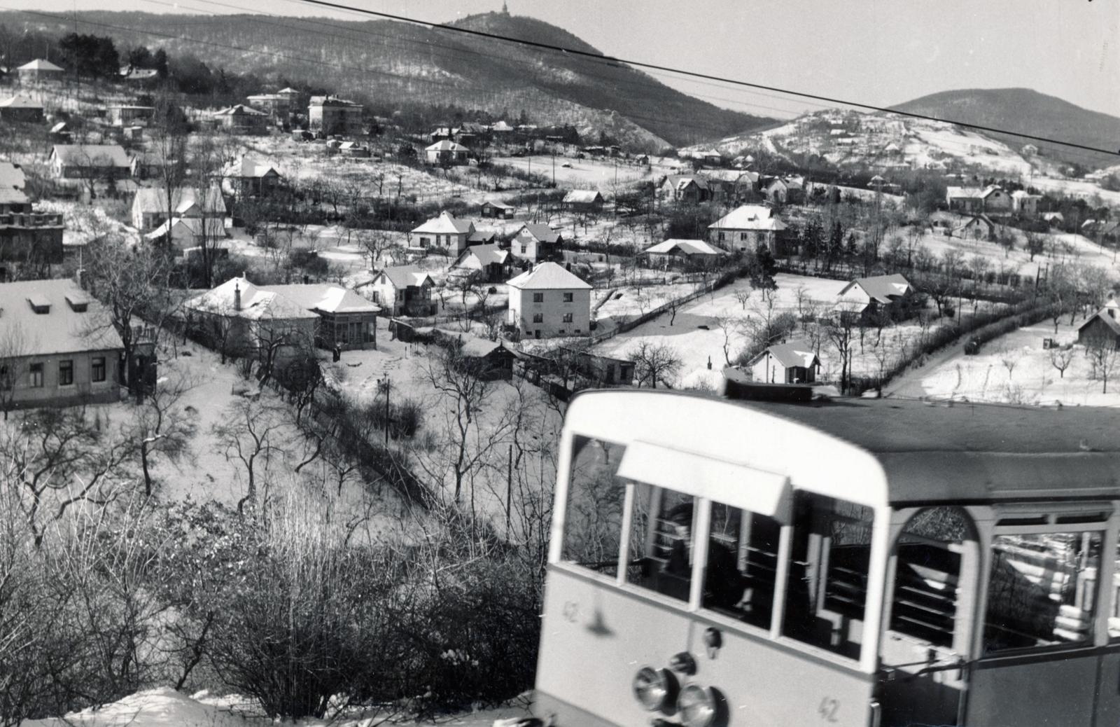 1953, Hegyvidéki Helytörténeti Gyűjtemény, funicular train, Fortepan #234827