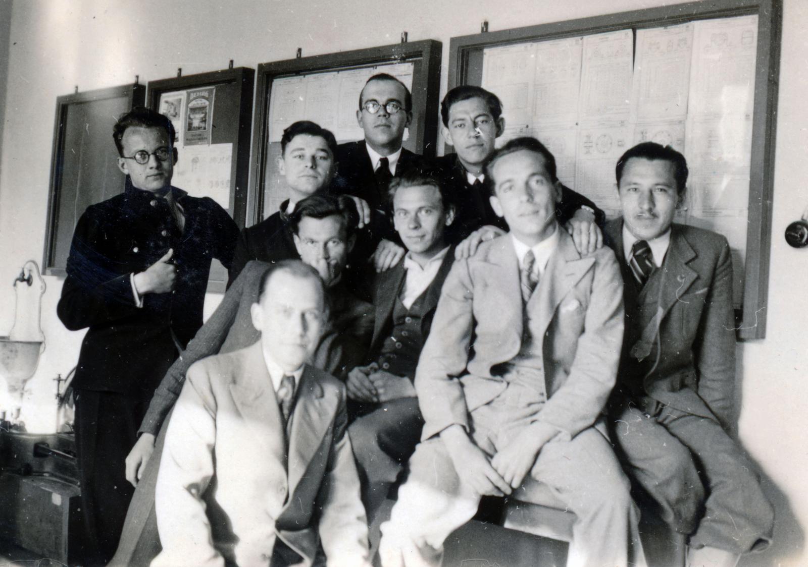 1935, Tatai Gergely, csoportkép, férfiak, Fortepan #234891