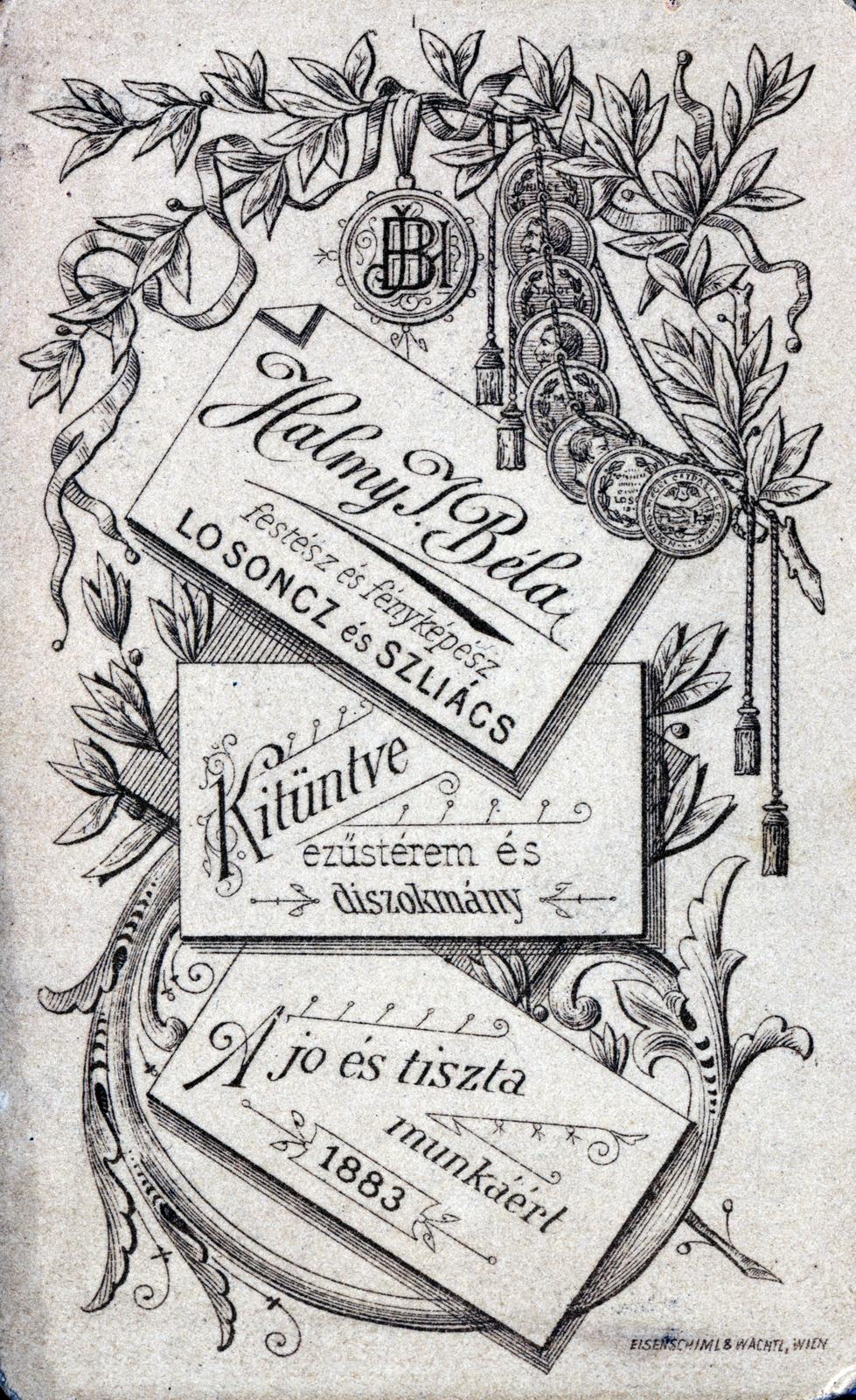 Lučenec, 1900, Galambos Rita, verso, Fortepan #234917