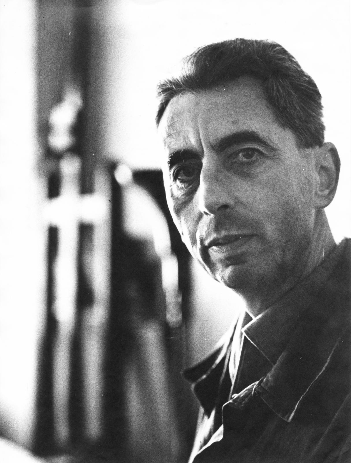 Franciaország, Párizs, Bartha László festőművész, könyvillusztrátor és díszlettervező., 1968, Lőcsei (Tóth) Péter, férfi, ellenfény, Fortepan #234945