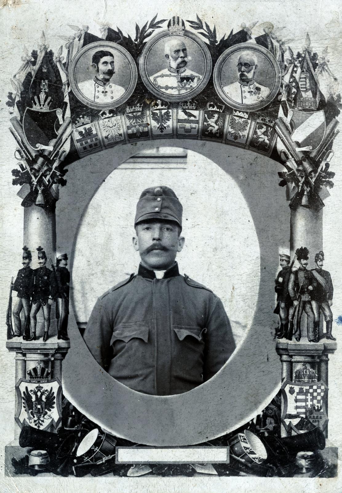 1914, Lorkó Fanni, portrait, soldier, Fortepan #235059