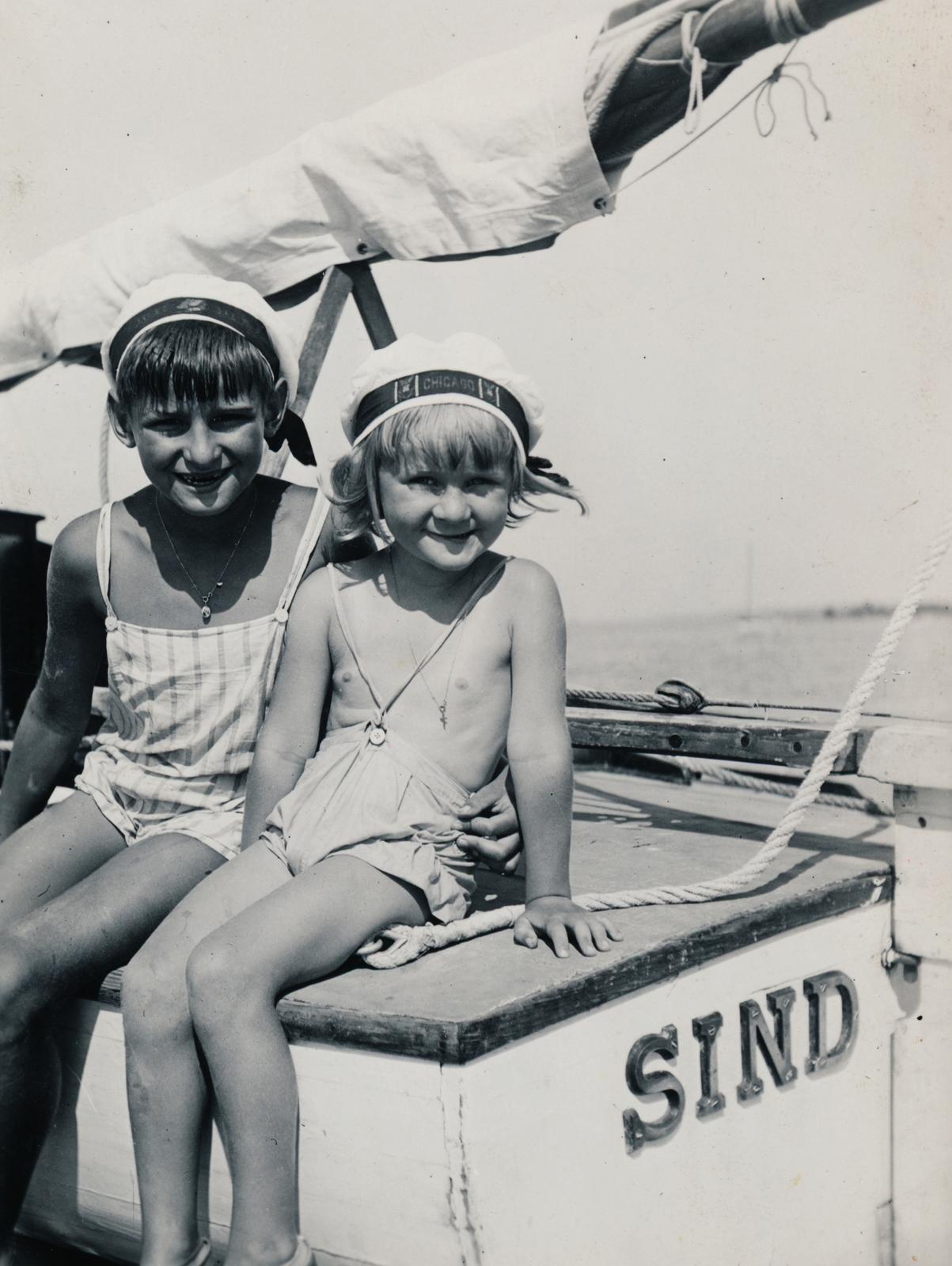1930, Fejér Csaba-Kindert Piroska, sailboat, kids, Fortepan #235421