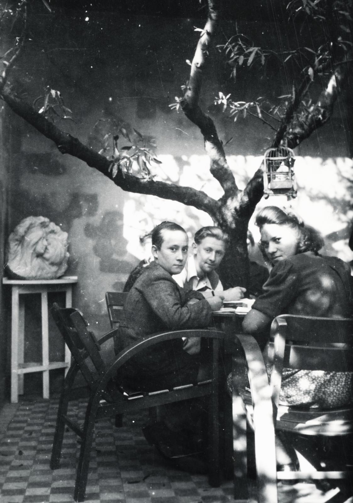 1937, Fejér Csaba-Kindert Piroska, visszanézés, Fortepan #235478