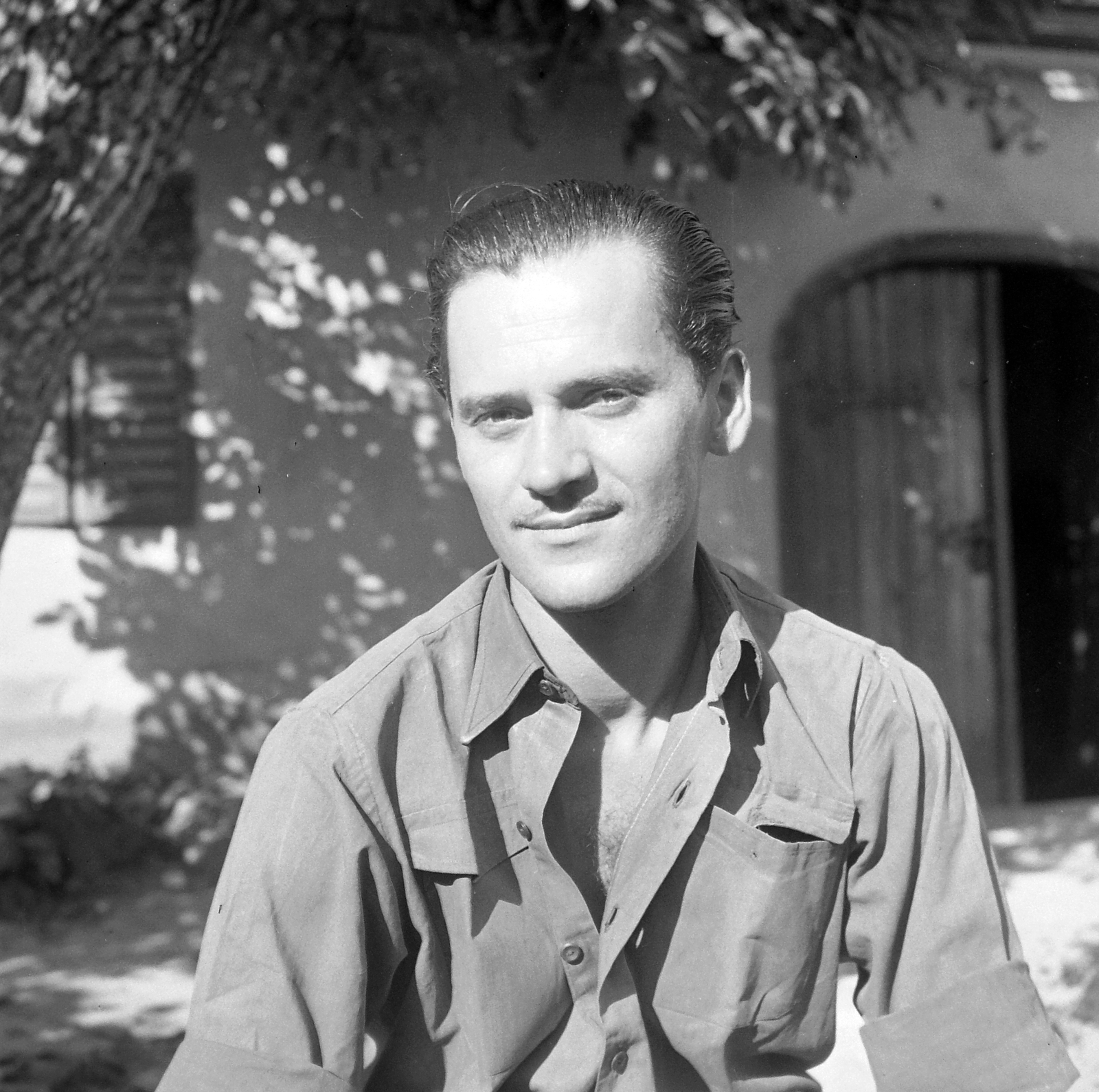 Hungary, Mór, Pince utca 22., 1953, Építész, portrait, photo aspect ratio: square, man, Fortepan #23568