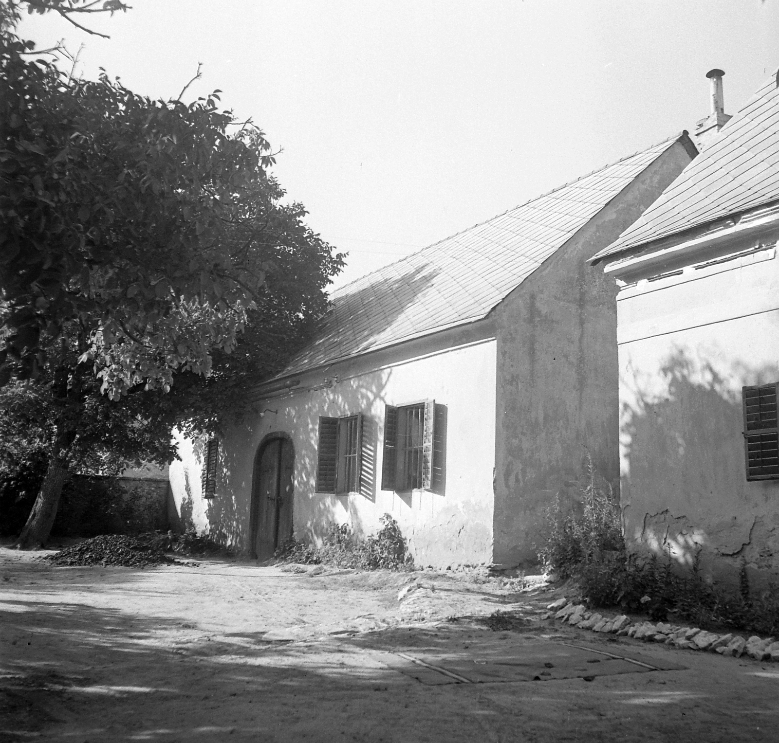Hungary, Mór, Pince utca 22., 1953, Építész, photo aspect ratio: square, house, venetian blind, Fortepan #23569