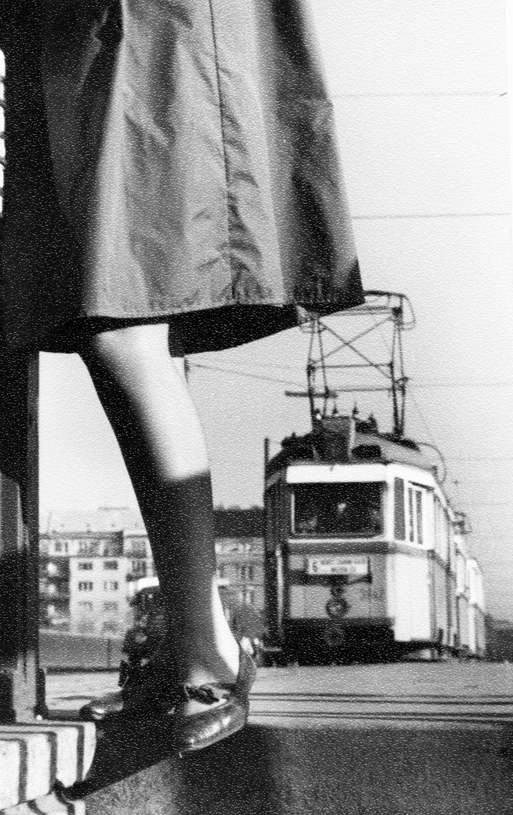 1961, Éltető, tram, bottom view, Fortepan #236292