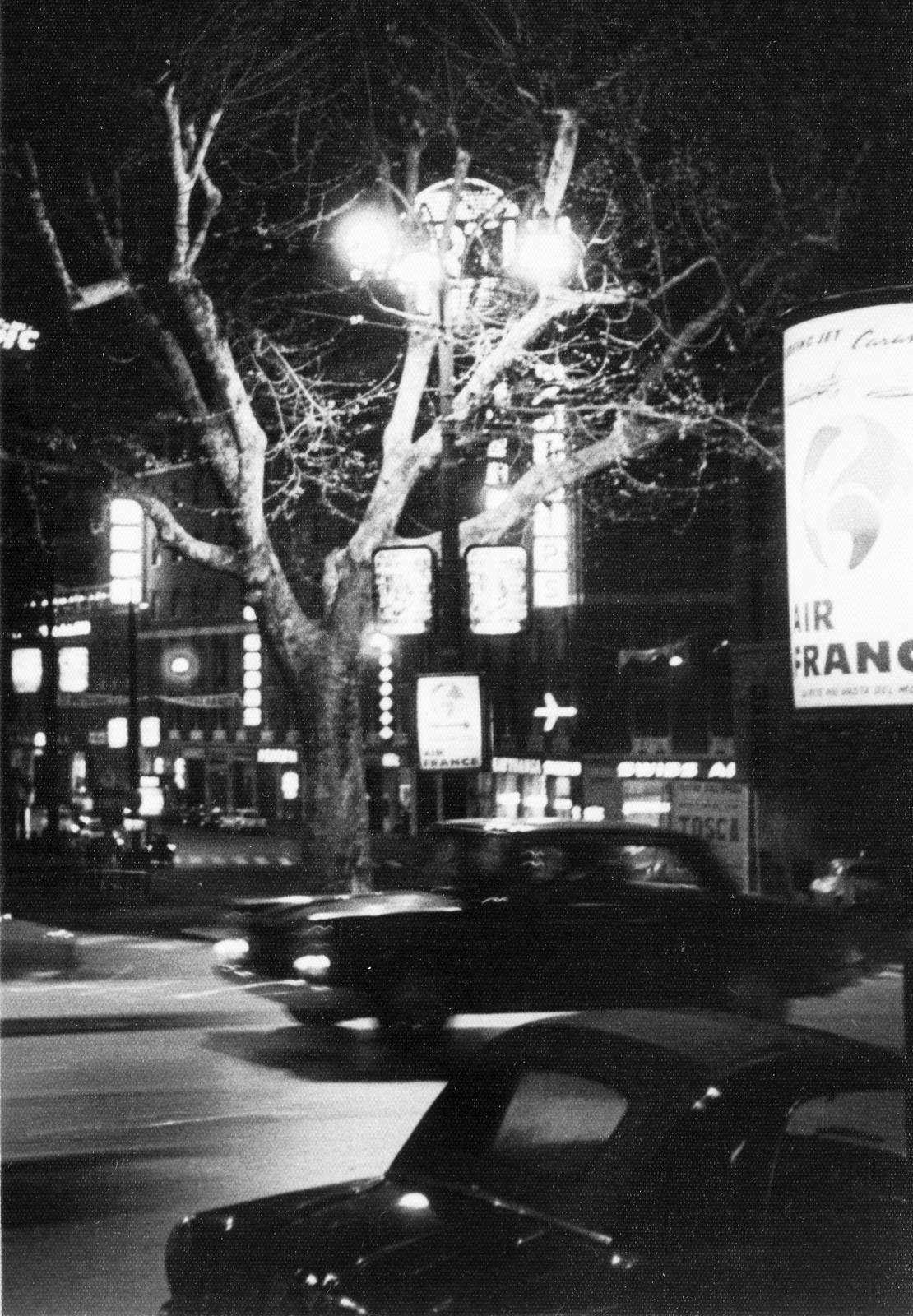 1967, Éltető, neon sign, night, wood, Fortepan #236295