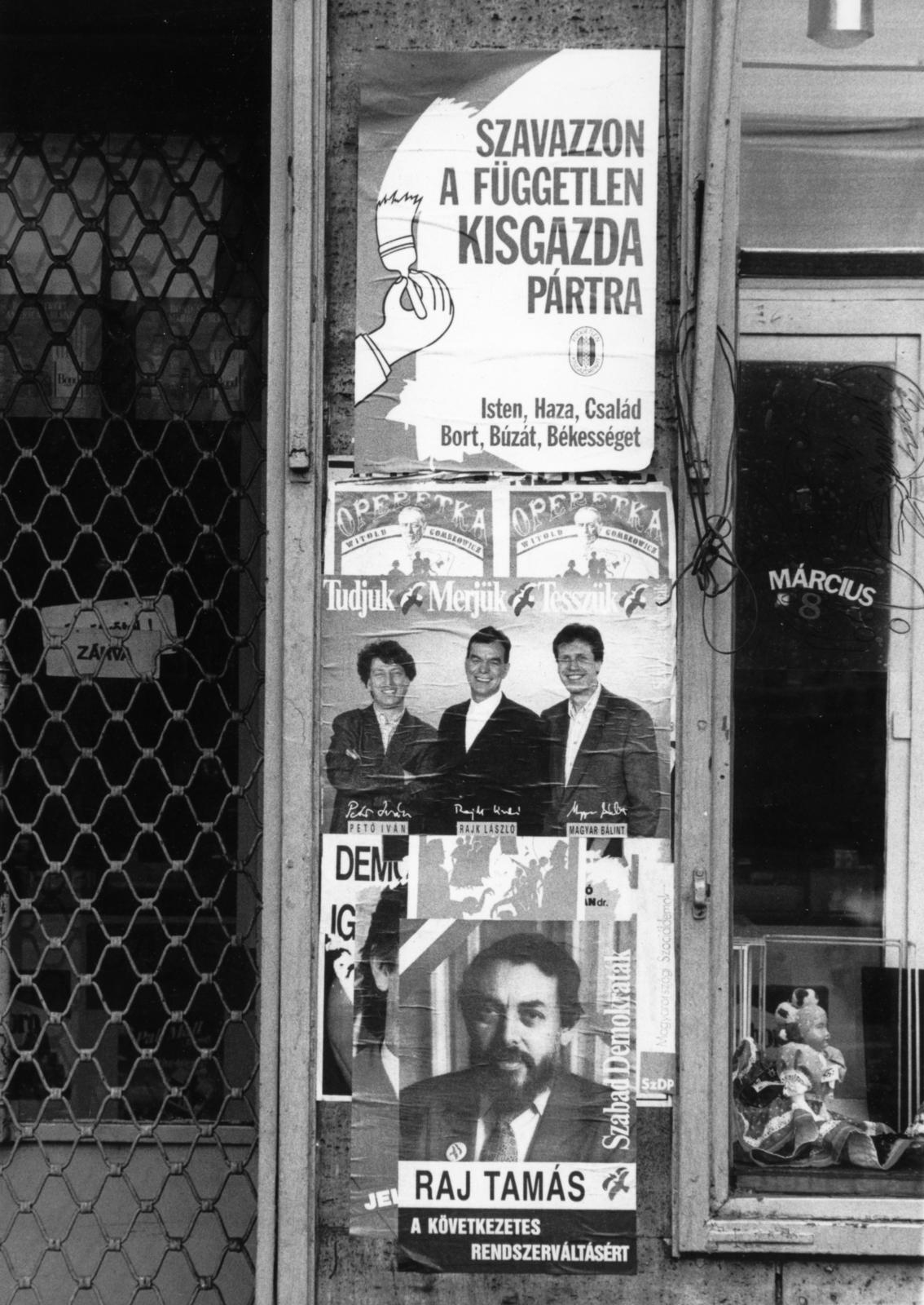 1990, Zalai Mária, poster, Alliance of Free Democrats, Fortepan #236766