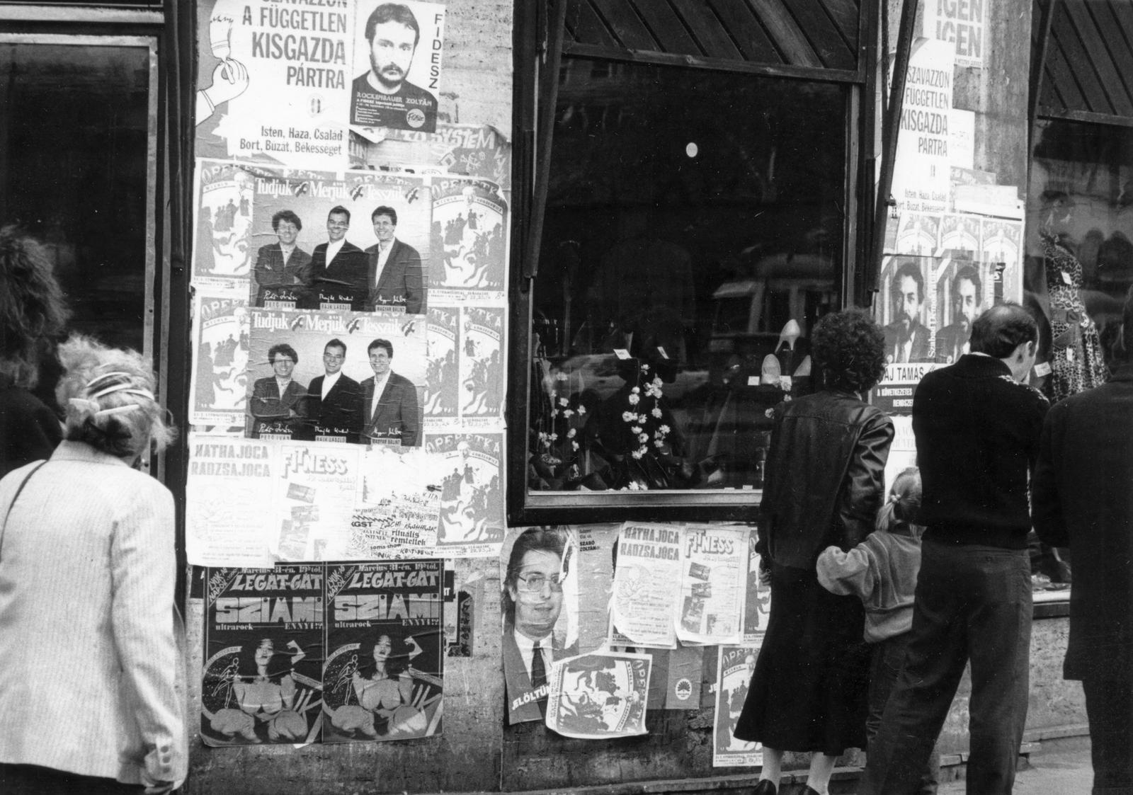 1990, Zalai Mária, poster, Alliance of Free Democrats, Fortepan #236771