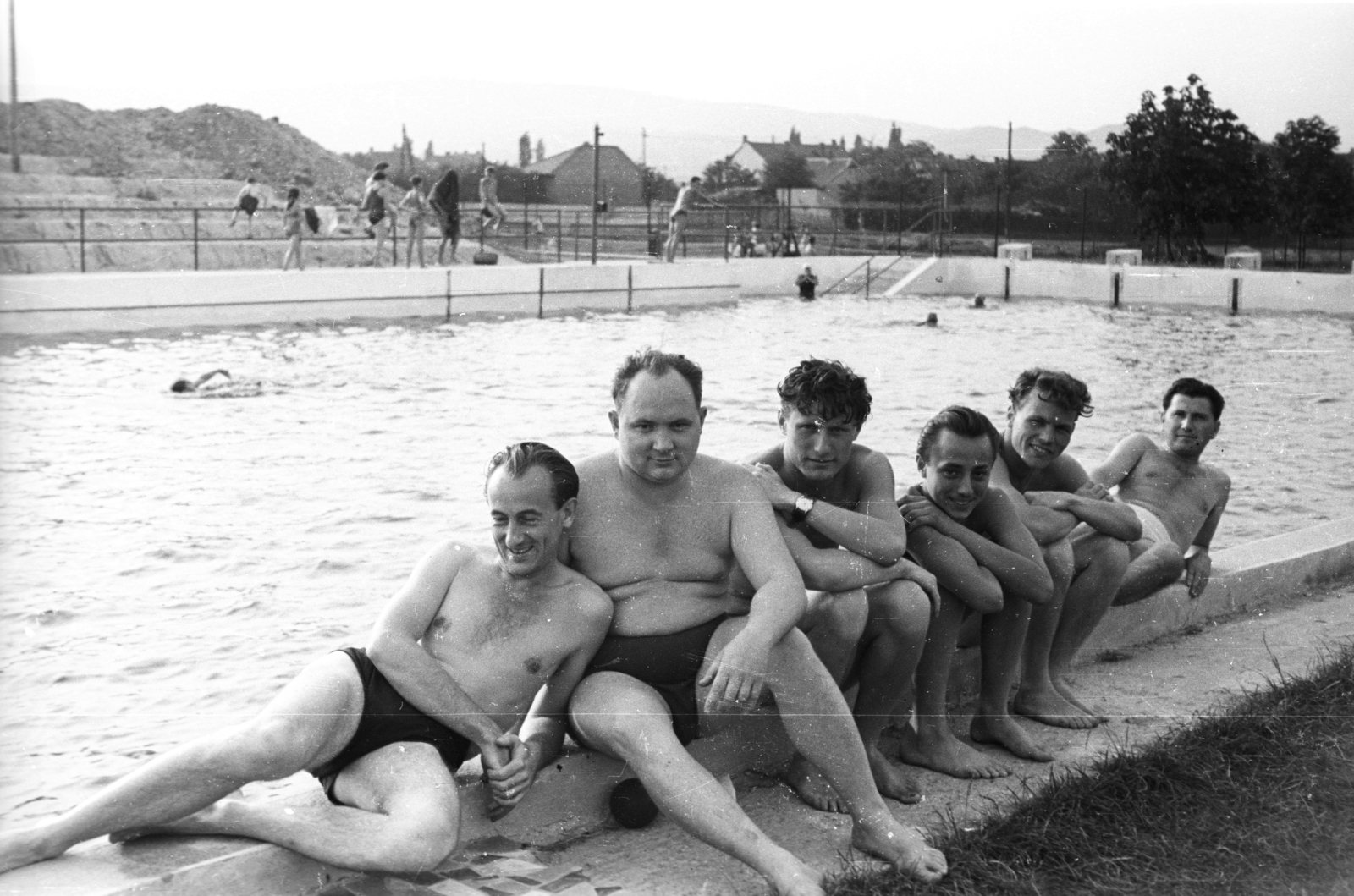1956, Pálfi Balázs, beach, Fortepan #23731