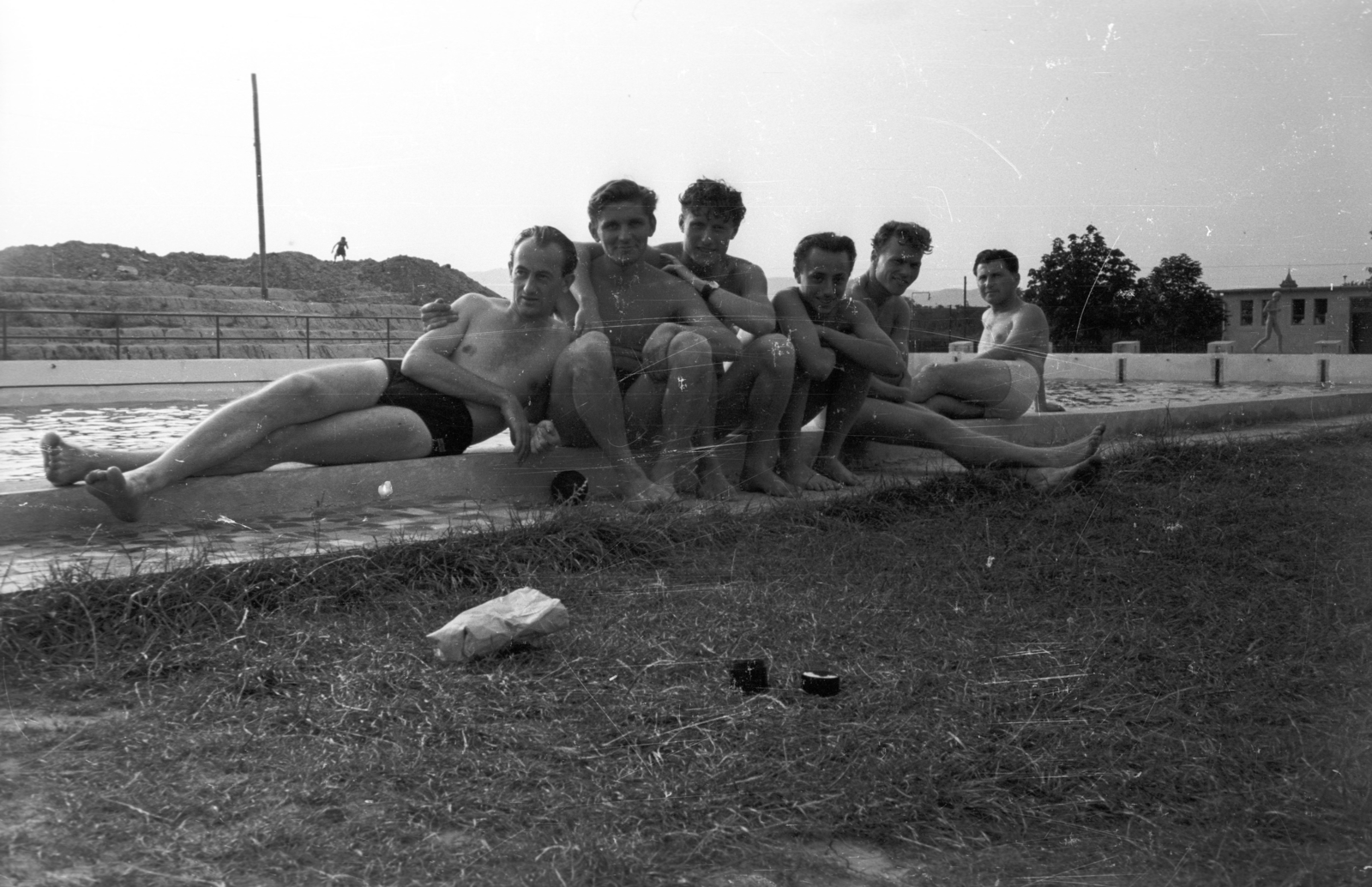 1956, Pálfi Balázs, beach, Fortepan #23733