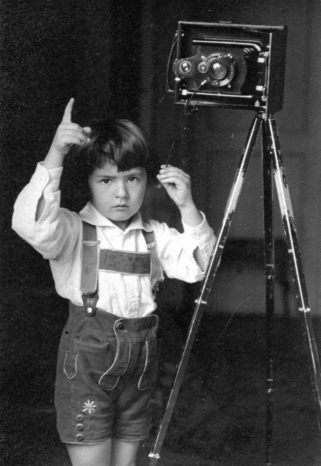 1933, Gál József, portrait, camera, boy, photography, leather pants, self-portrait, Fortepan #23762