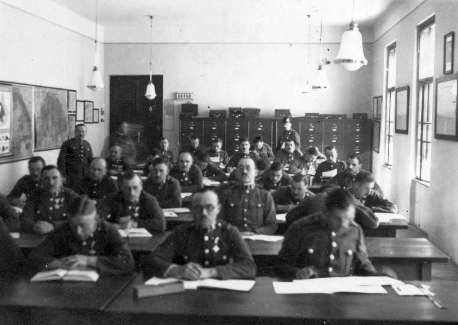 1936, Kővári Brigitta, military, classroom, education, Fortepan #23777