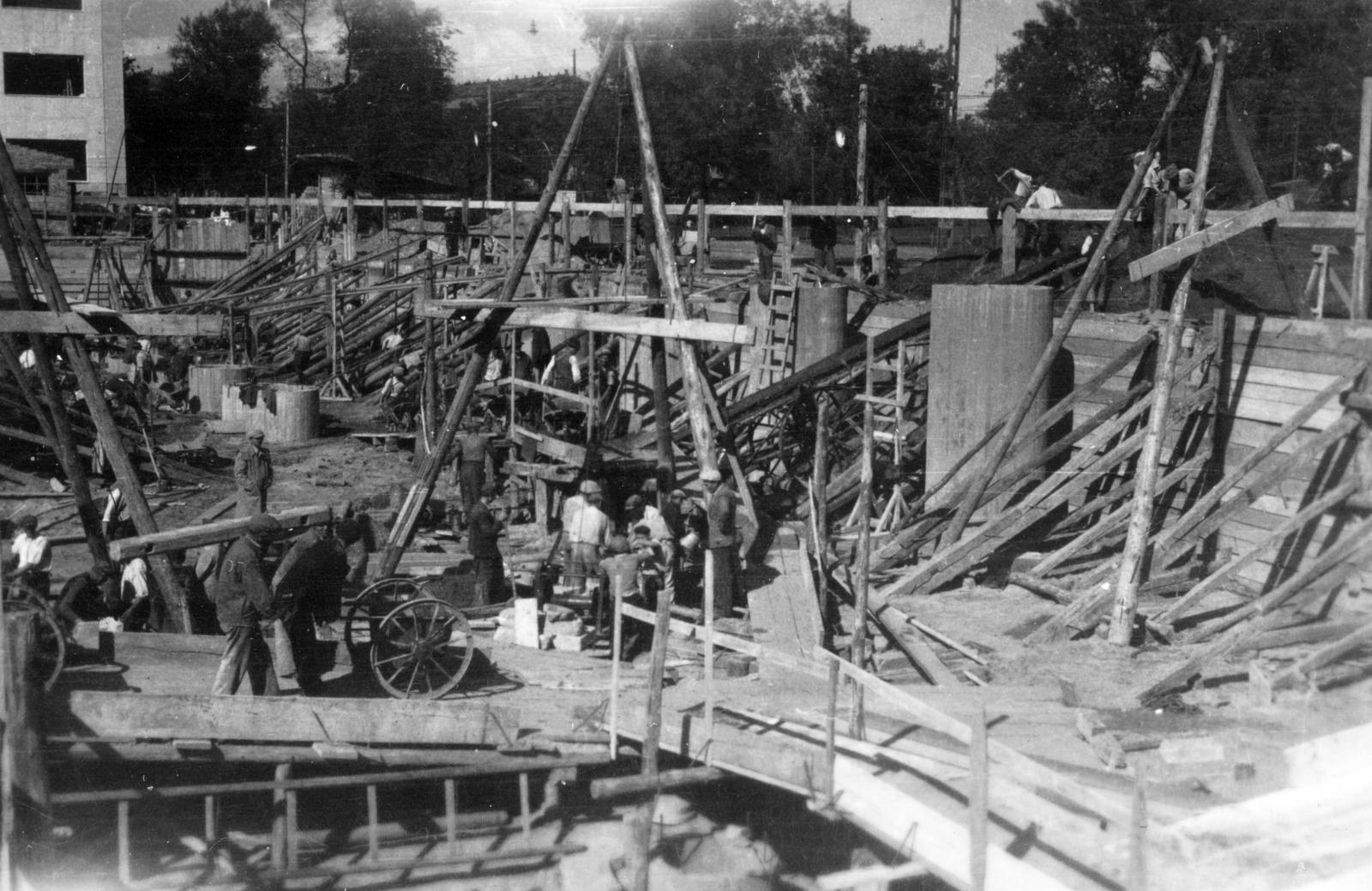 1951, Középületépítő Vállalat - Kreszán Albert - Koczka András - Kemecsei József, Fortepan #238124