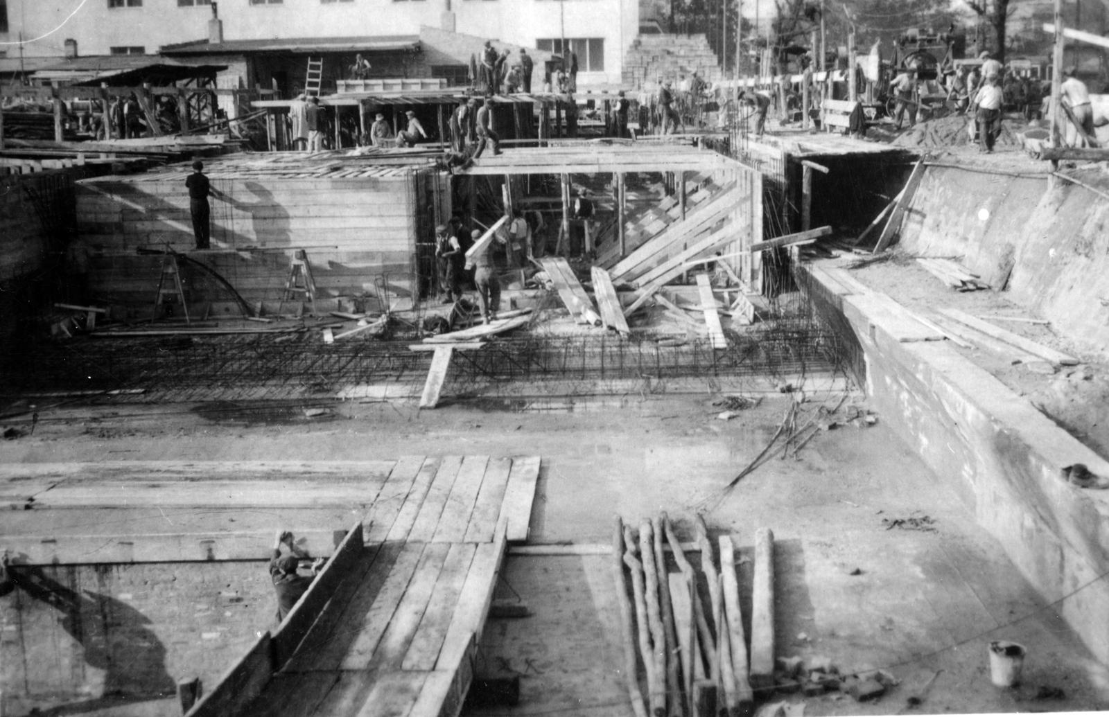 1951, Középületépítő Vállalat - Kreszán Albert - Koczka András - Kemecsei József, Fortepan #238126