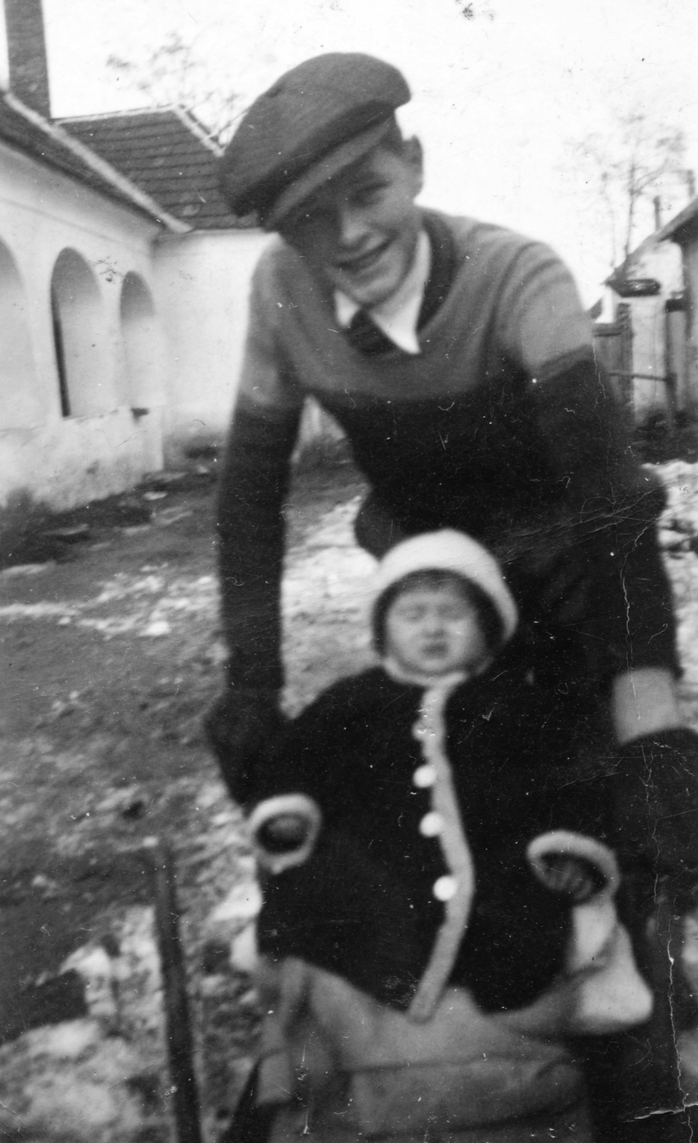 1930, Hatala Zsolt, kids, double portrait, Fortepan #24088