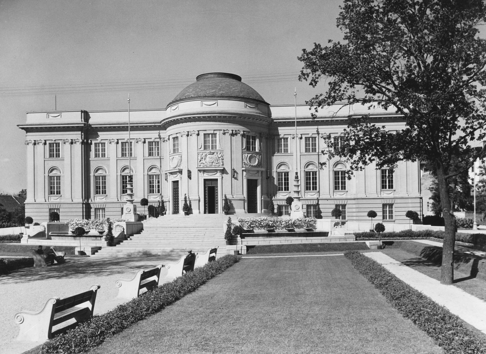 Hungary, Debrecen, Déri tér 1., Déri Múzeum., 1940, Somlai Tibor, museum, Neo-Baroque-style, Dénes Györgyi-design, Aladár Münnich-design, Fortepan #24163