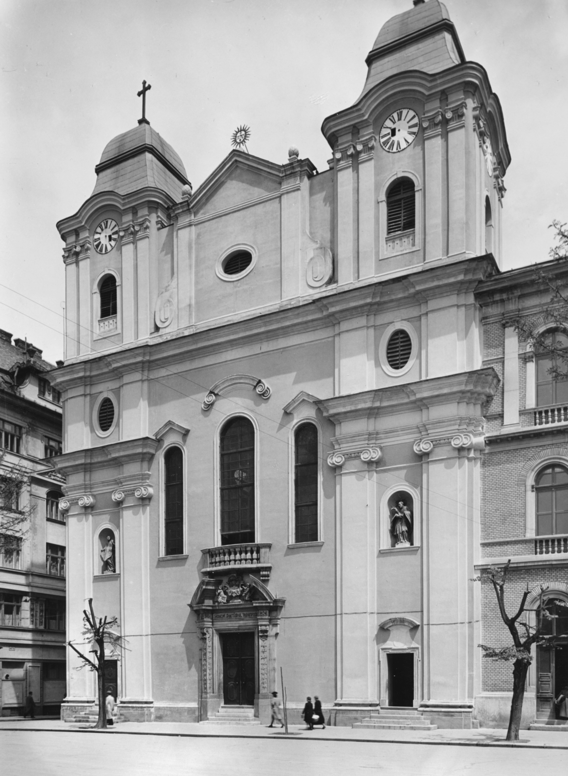 Romania,Transylvania, Cluj-Napoca, Piarista (egykor jezsuita) templom., 1940, Somlai Tibor, church, Piarist Order, Jesuits, Fortepan #24209