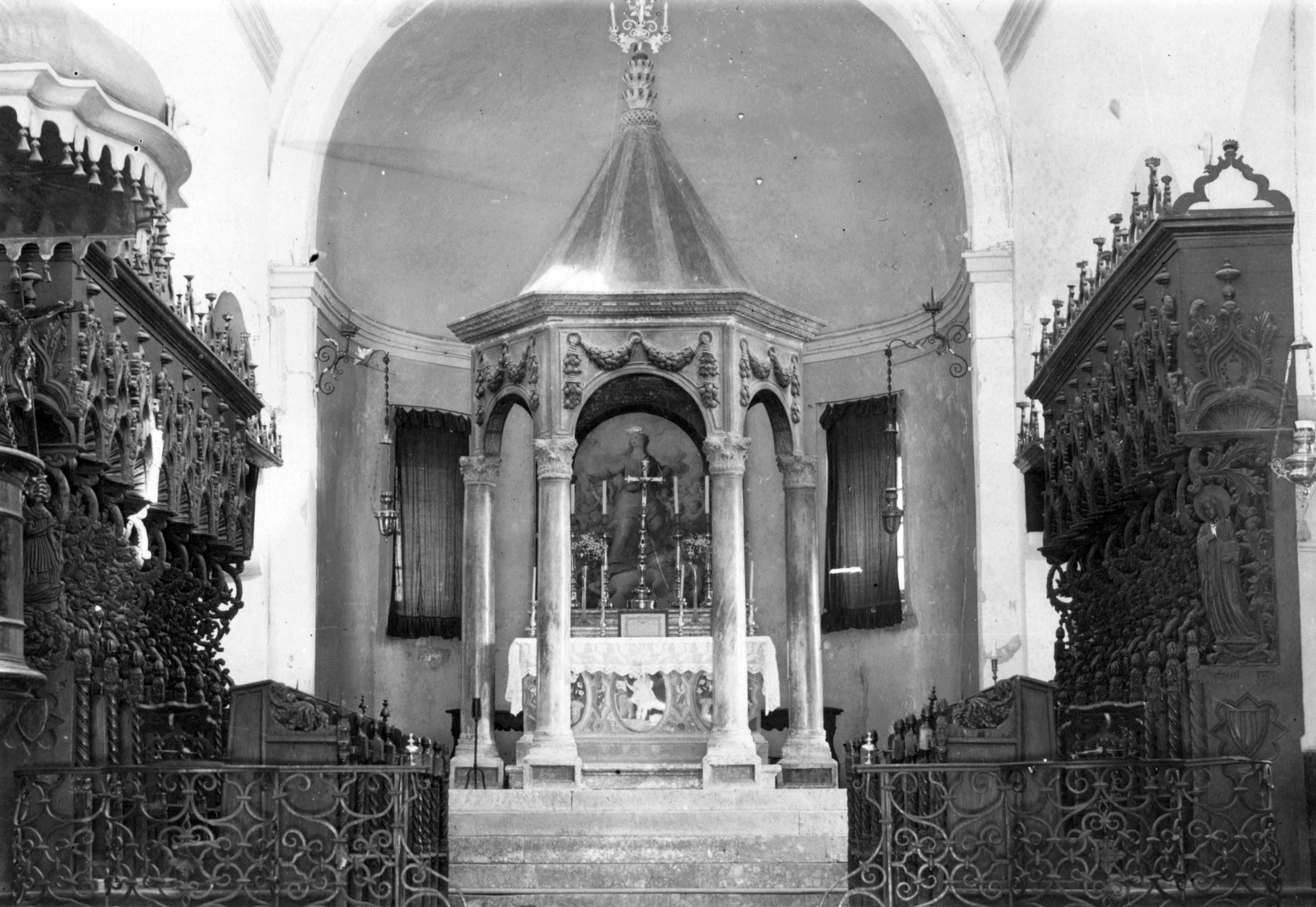 Horvátország,Adria,Rab sziget, Rab, Szűz Mária templom (Crkva Svete Marije)., 1930, SZF, templombelső, Fortepan #24220