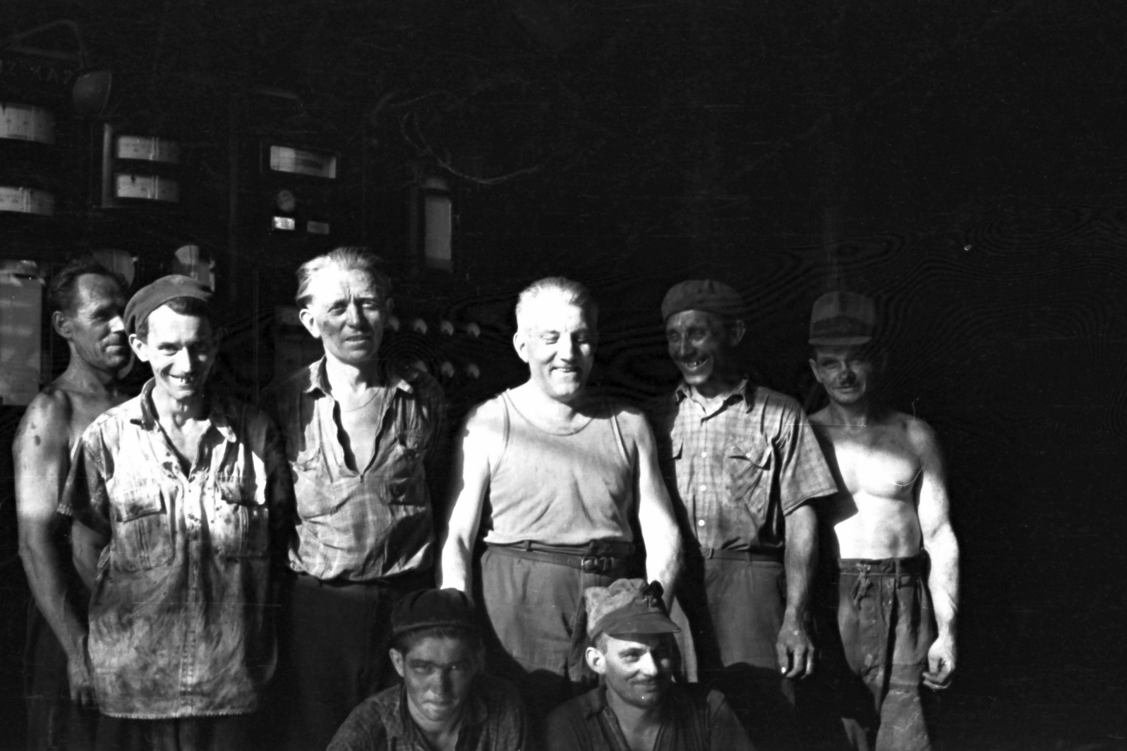 Hungary, Budapest XI., Kelenföldi Erőmű., 1957, Szánthó Zoltán, factory, tableau, worker, Budapest, Fortepan #24244