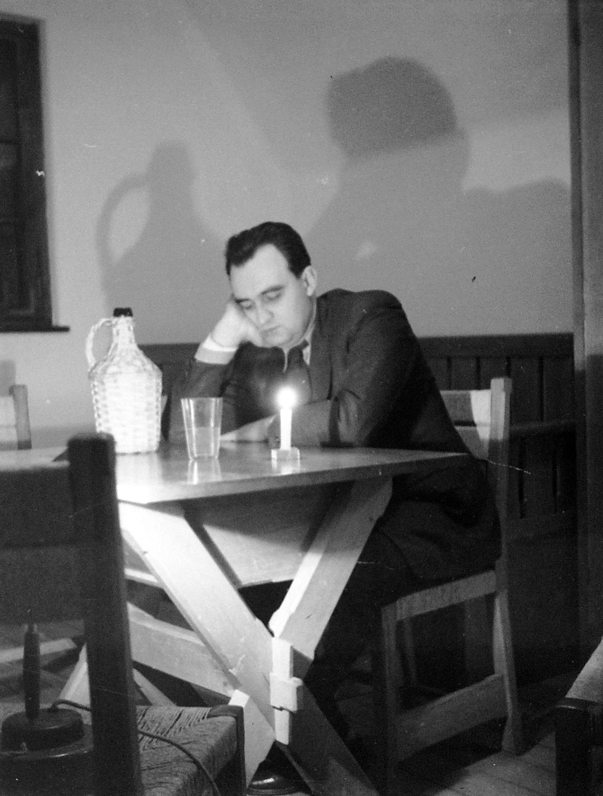 1940, Fortepan, hospitality, candle, furniture, interior, glass, photography, shadow, demijohn, Fortepan #2427