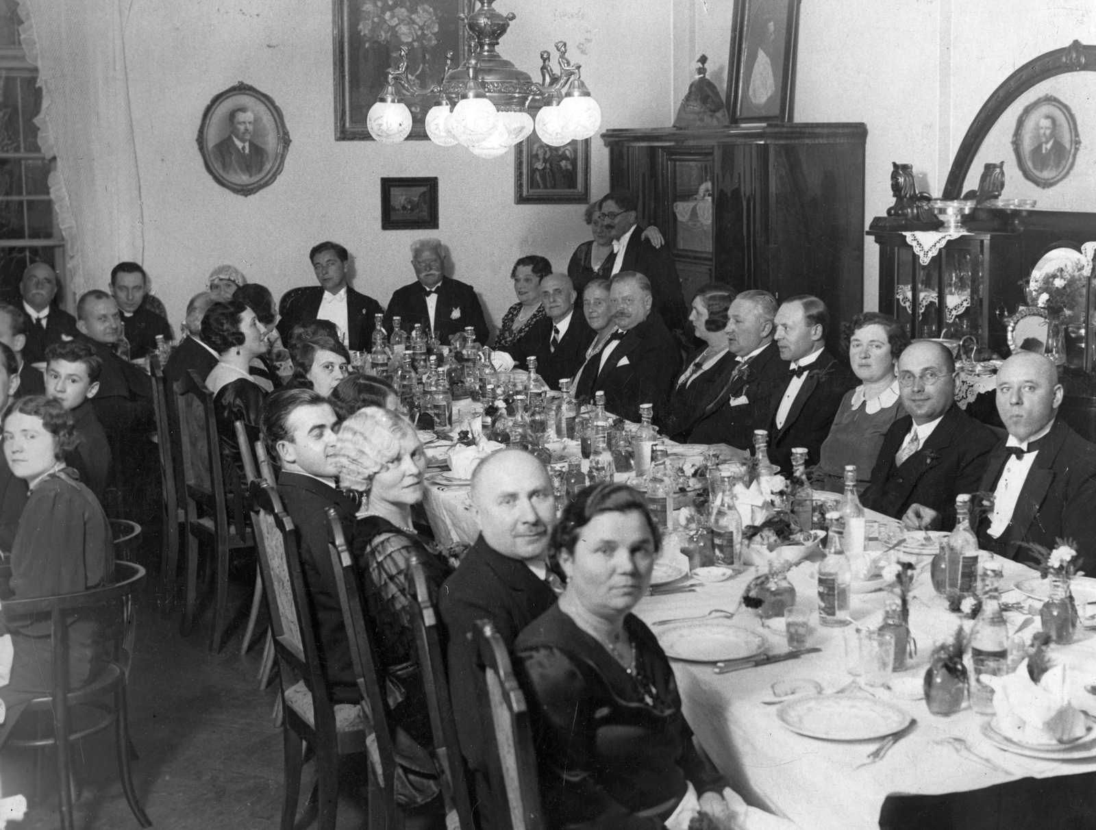 1932, Katona Zoltán, étkezés, ünnepség, Fortepan #24601