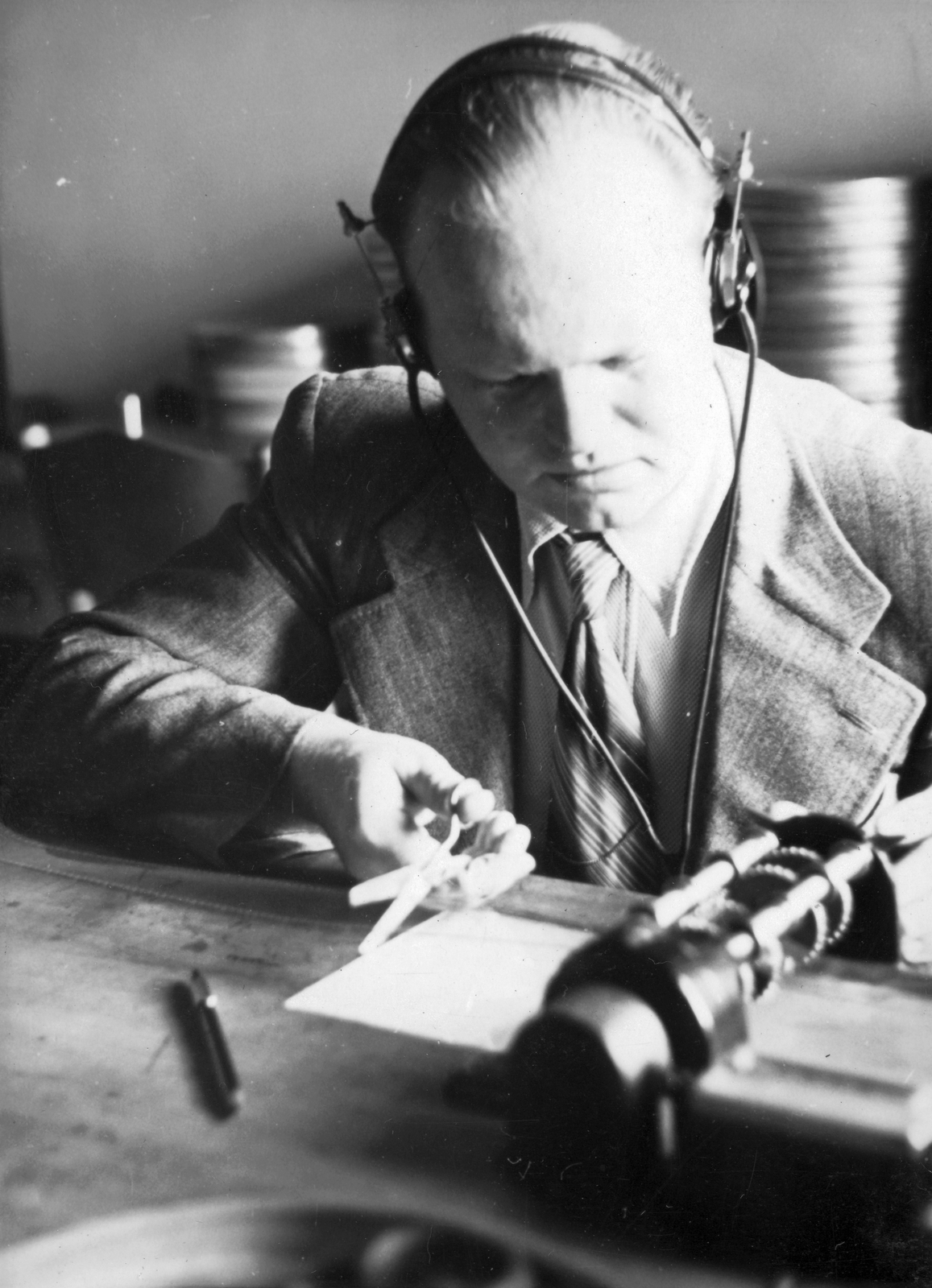 1941, Martin Djemil, fejhallgató, Fortepan #24666