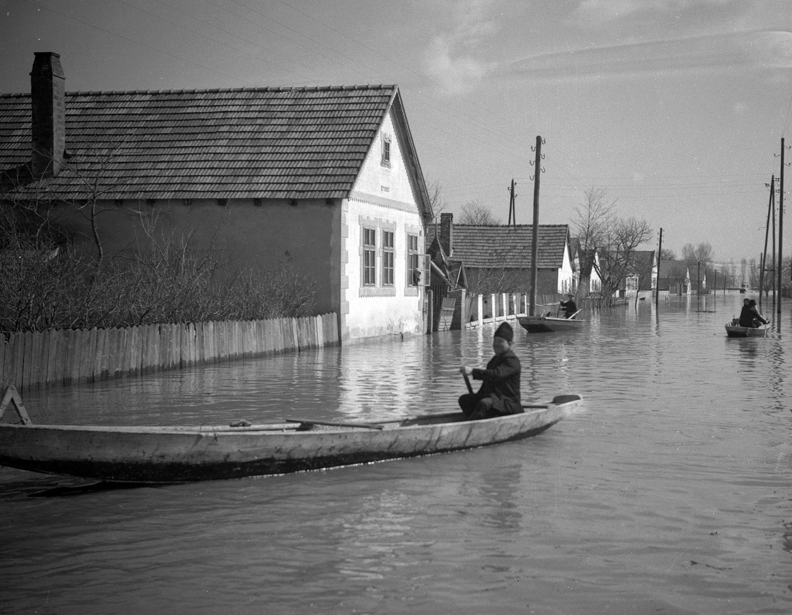 Hungary, Pócsmegyer, 1940, Vass Károly, flood, Fortepan #24751