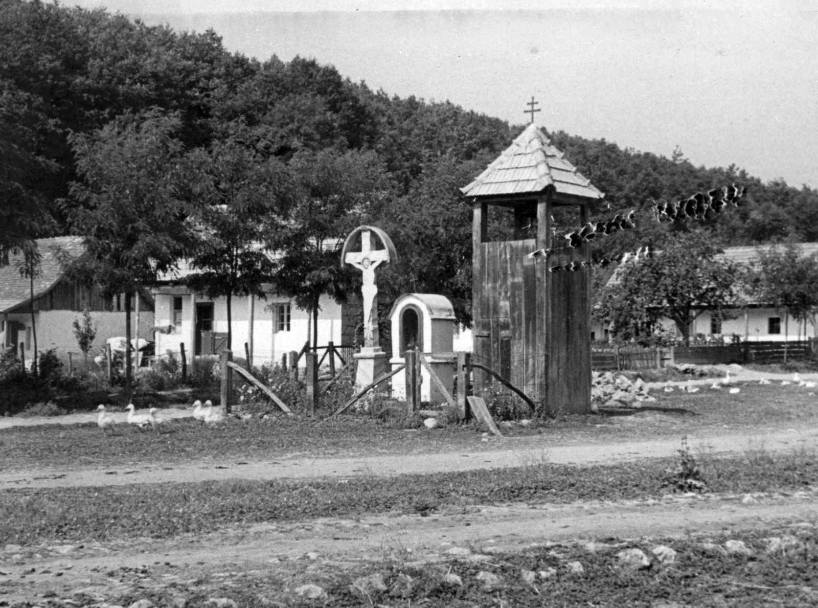 1943, Zombory György, crucifix, yoke, Fortepan #24853