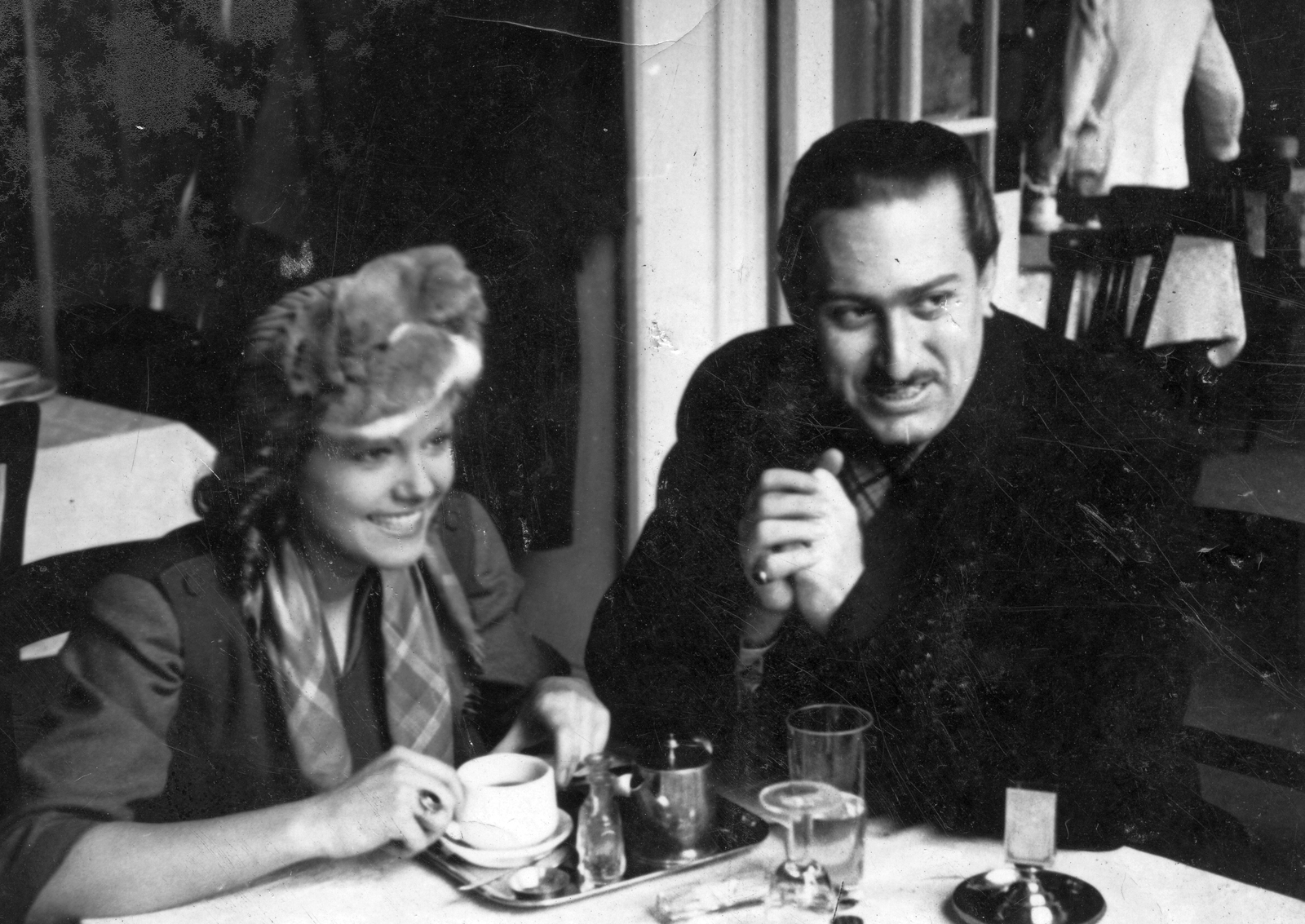 1943, Zombory György, coffee house, Fortepan #24858