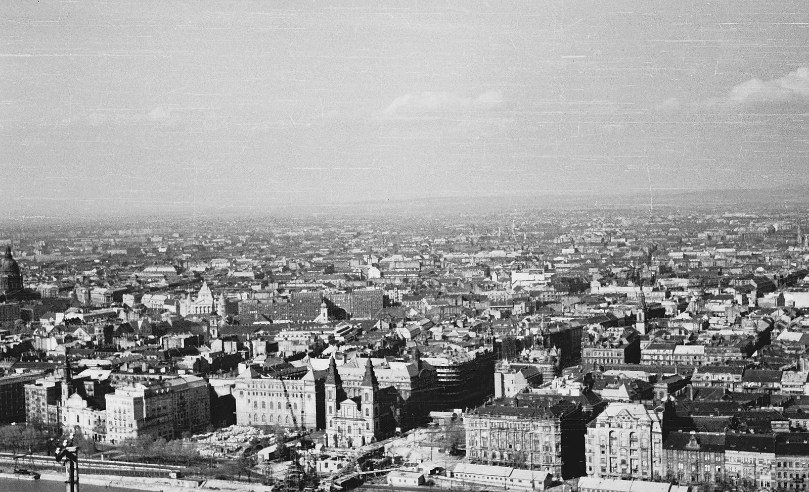 Hungary, Budapest, az Erzsébet híd építése a Gellérthegyről nézve., 1962, Tóth Károly dr, Fortepan #24866