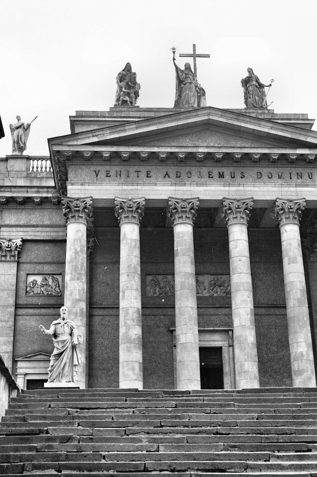 Hungary, Eger, Főszékesegyház., 1965, Tóth Károly dr, basilica, Classicism, Cathedral, József Hild-design, Fortepan #24895