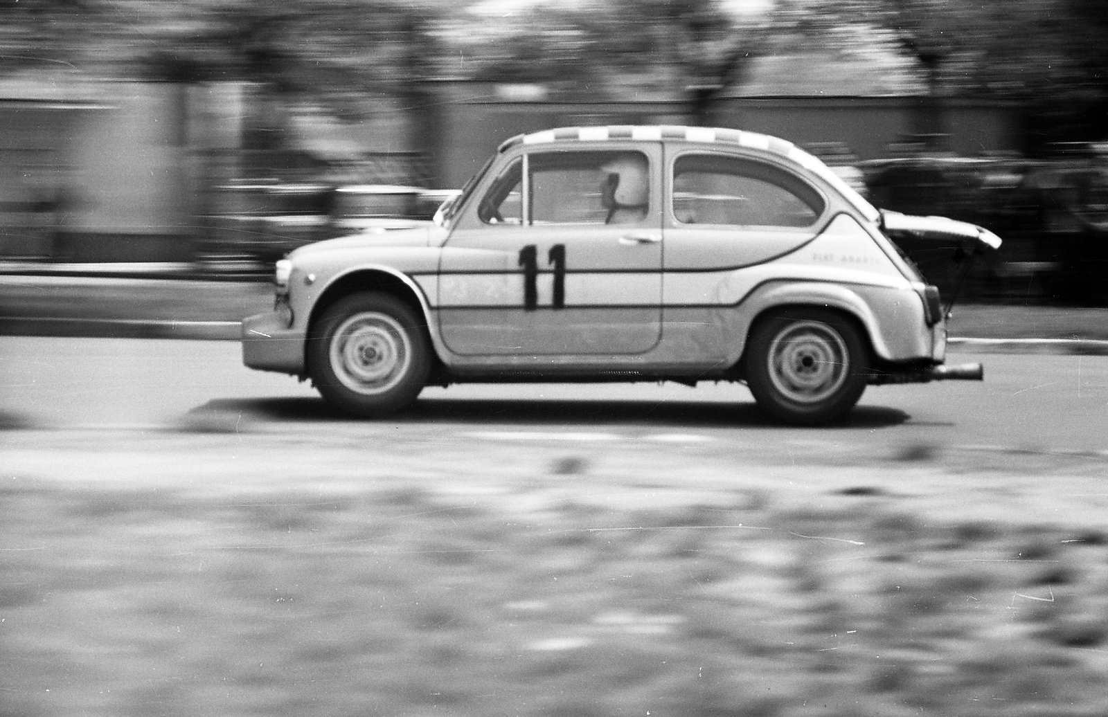 Magyarország, Népliget, Budapest X., Budapest Nagydíj, túraautó EB futam, Abarth 1000 TC versenyautó., 1969, Tóth Károly dr, Fiat-márka, olasz gyártmány, autóverseny, automobil, Fiat-Abarth 1000, Budapest, Fortepan #24980