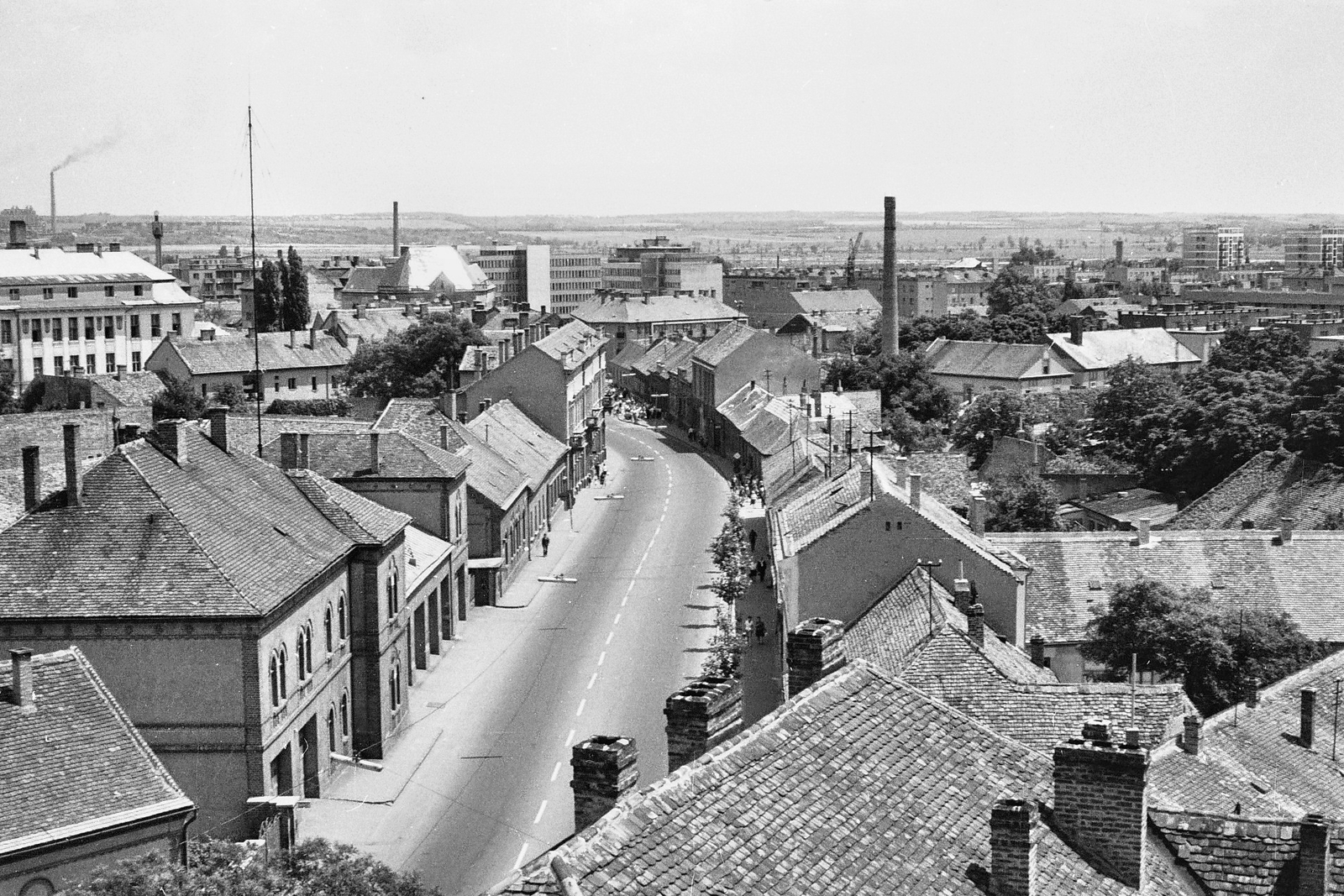 Hungary, Pécs, Rákóczi út a Minaretből nézve., 1971, Tóth Károly dr, Fortepan #25021