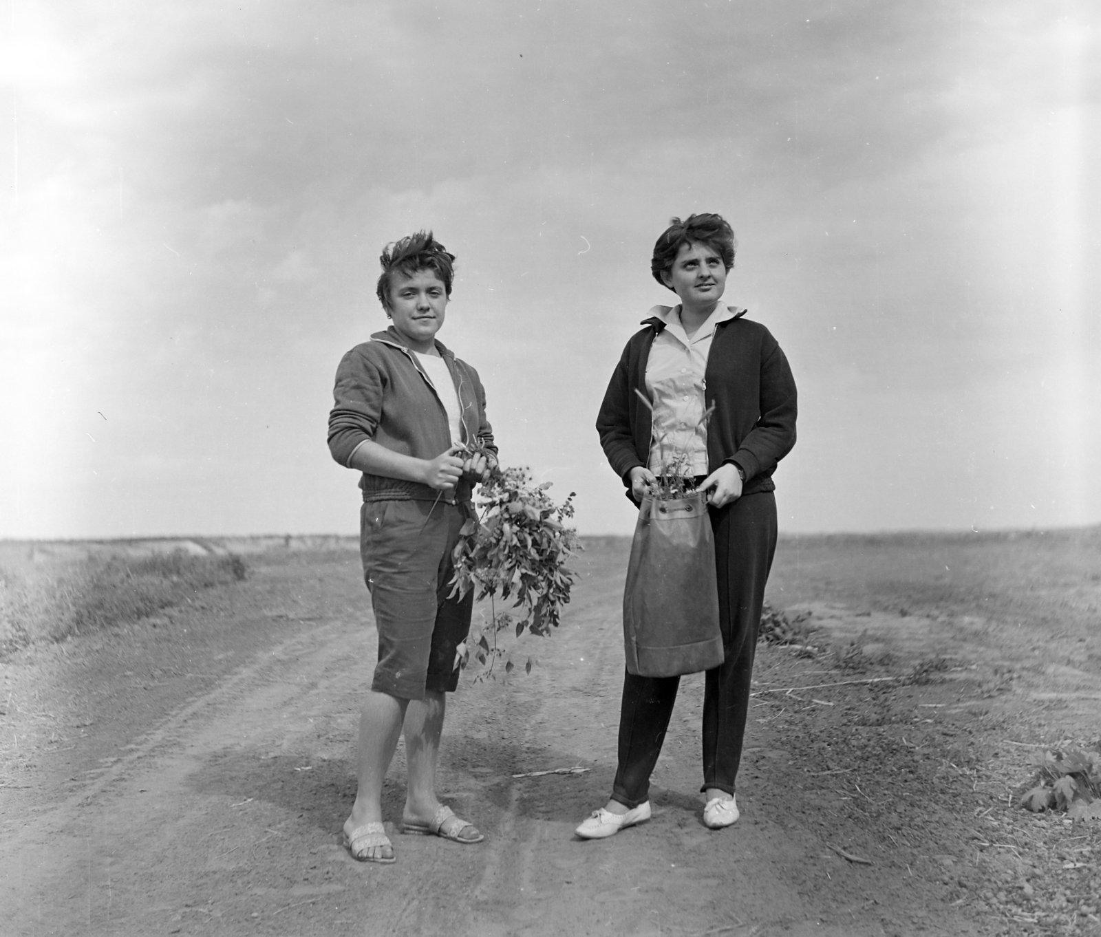 Hungary, Gödöllő, Agrártudo­mányi Főiskolai hallgatók növénygyűjtésen., 1963, Vimola Károly, workout clothes, Best of, Fortepan #250254