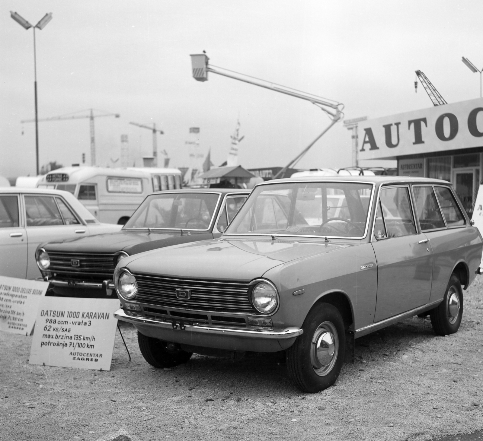 Croatia, Zagreb, Zágrábi Nemzetközi Vásár., 1970, Vimola Károly, Datsun-brand, Fortepan #250279