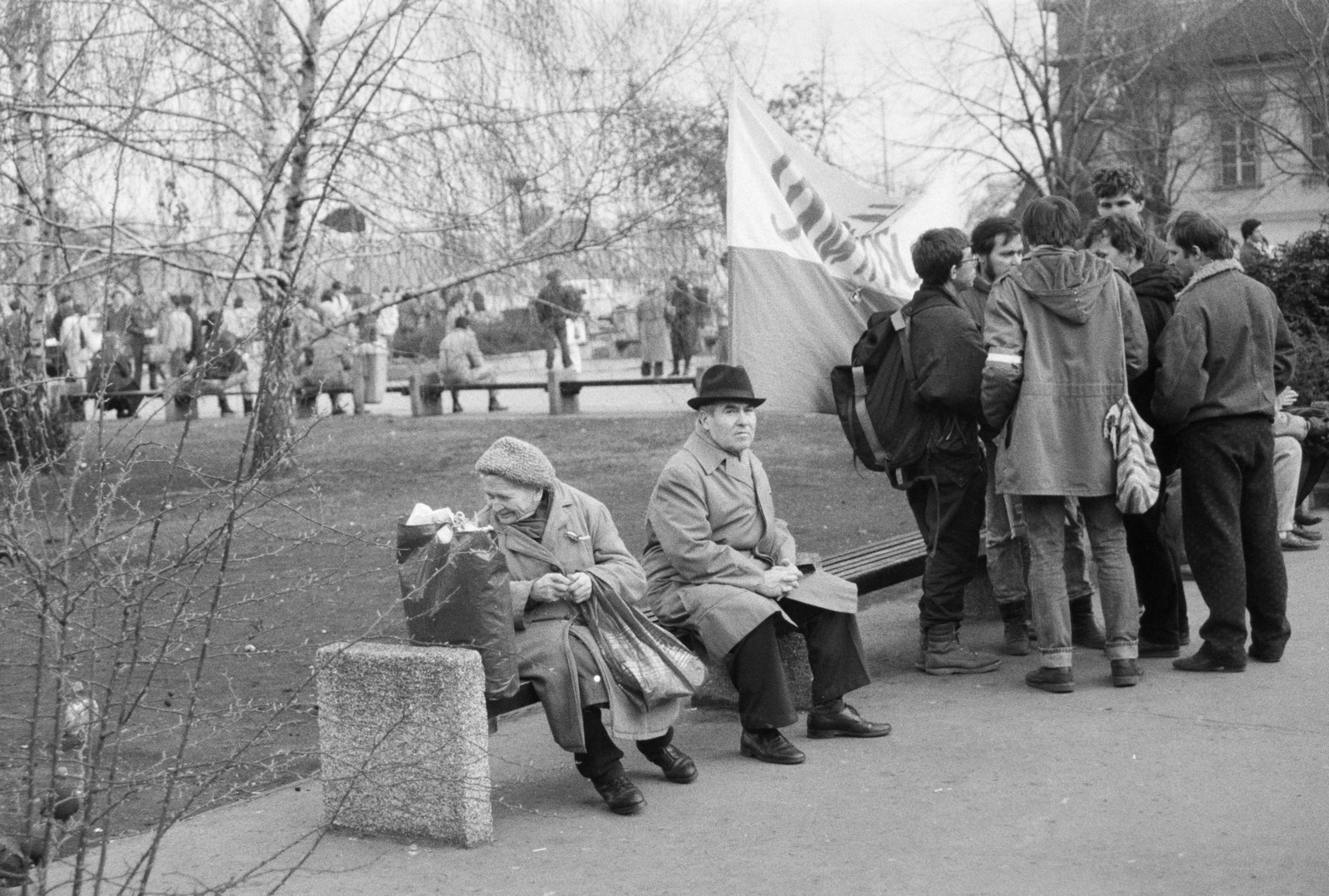 Hungary, Budapest I., Batthyány tér., 1989, Vimola Károly, 15th of March celebrations, Budapest, Fortepan #250468