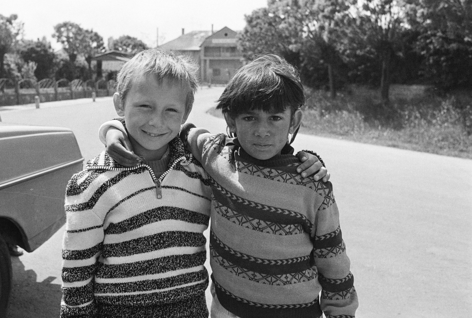 1987, Vimola Károly, boys, friendship, Fortepan #250490