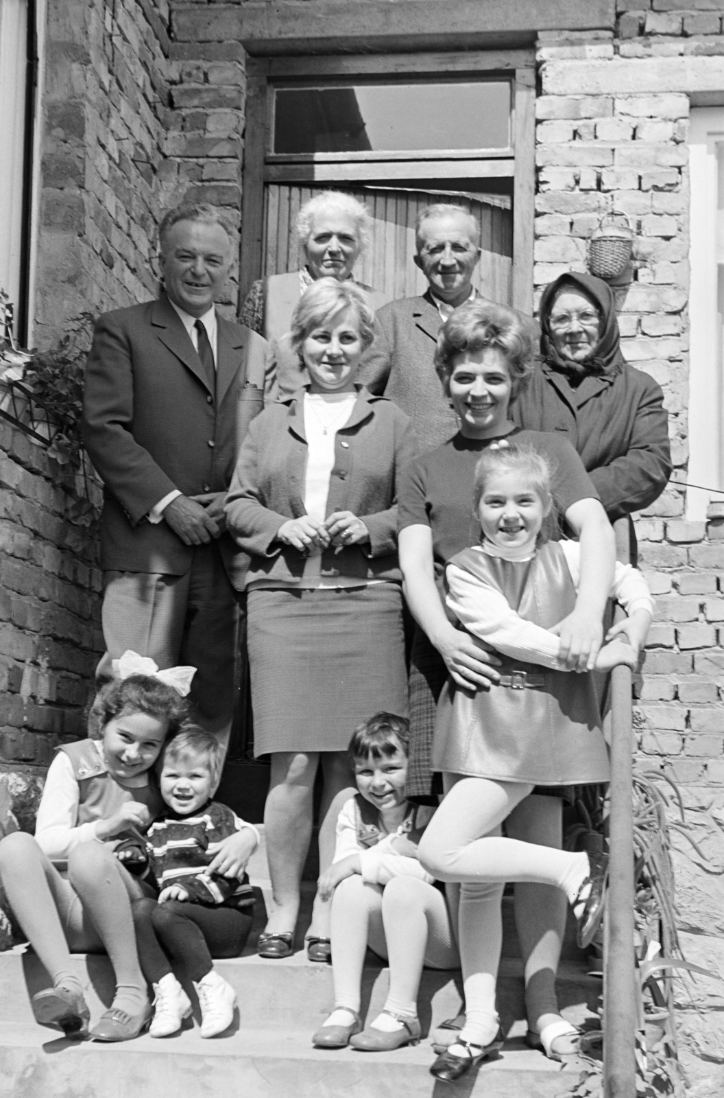 1972, Vimola Károly, family, tableau, generations, Best of, Fortepan #250603