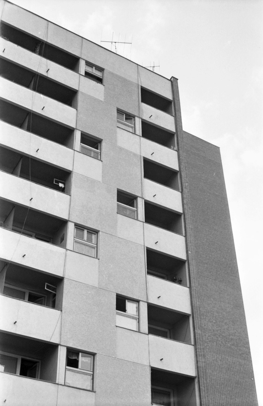 Romania,Transylvania, Sibiu, Bulevardul Vasile Milea 1., 1970, Nagy József, concrete block of flats, Fortepan #25089