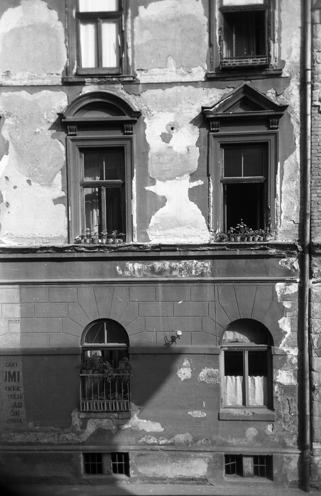 Hungary, Budapest IX., a Márton utca 8b számú ház renoválás előtti állapota., 1957, FŐMTERV, Budapest, window bars, Fortepan #251102