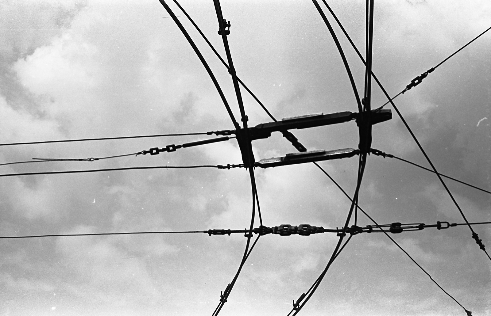 1960, FŐMTERV, catenary wire, Fortepan #251304