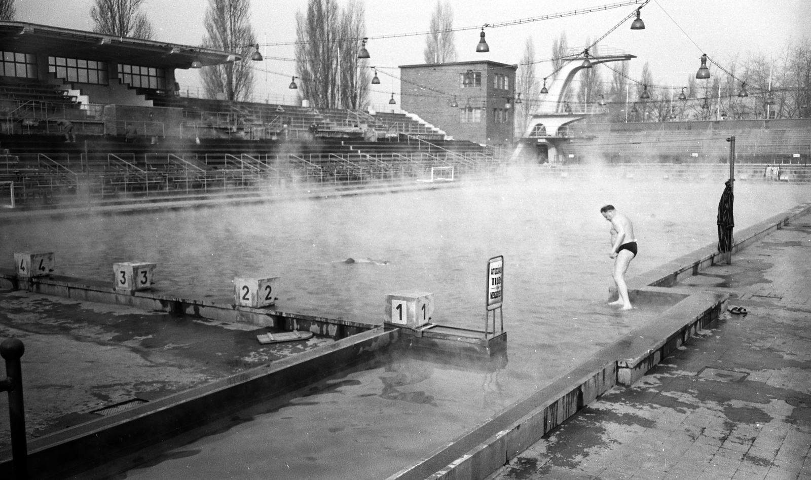 Magyarország, Margitsziget, Budapest, Hajós Alfréd Nemzeti Sportuszoda., 1961, FŐMTERV, Domonkos Endre, Fortepan #251428