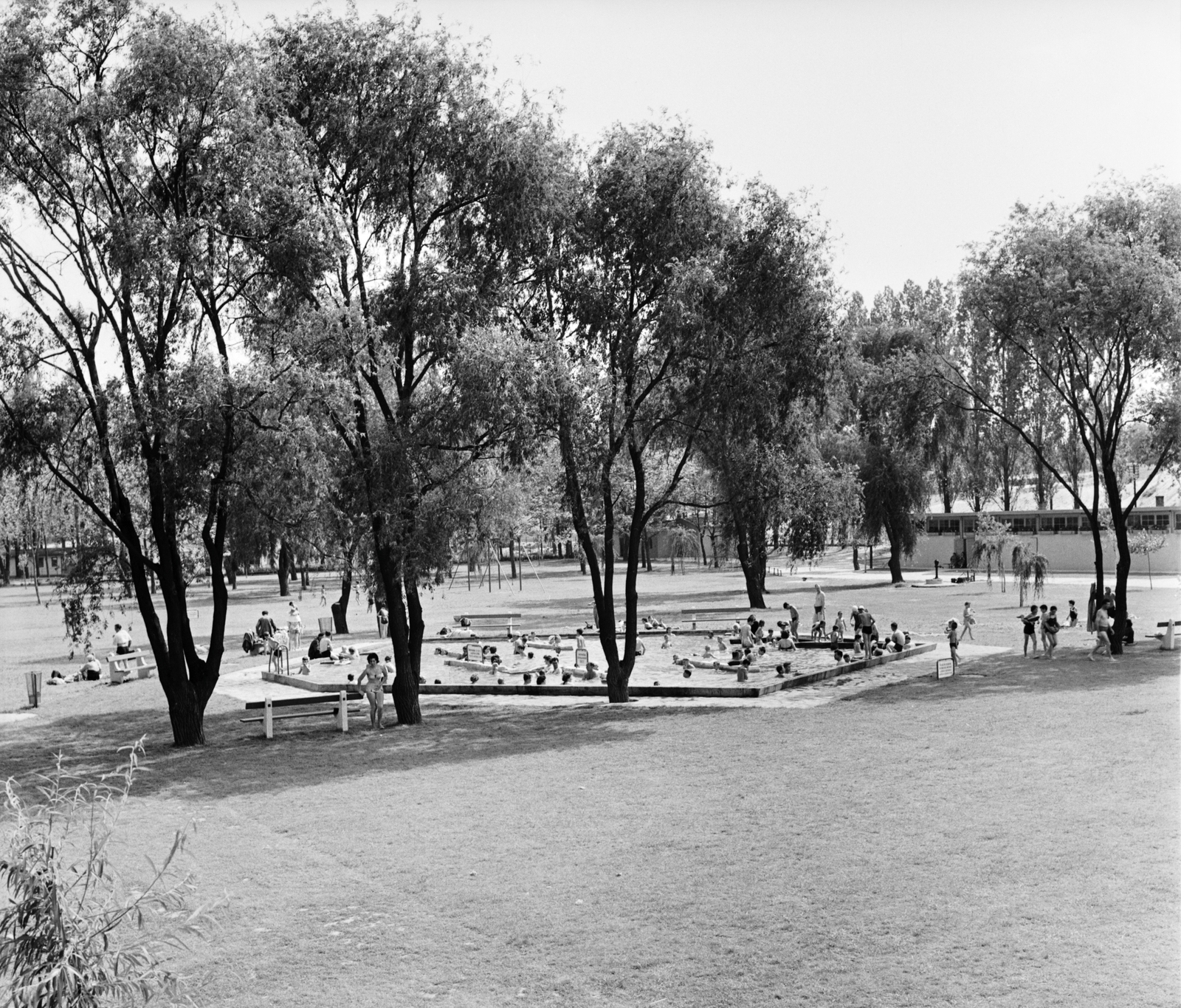 Magyarország, Budapest XXI., Hollandi út 14., Csepeli Strand., 1961, FŐMTERV, Domonkos Endre, Budapest, Fortepan #251503